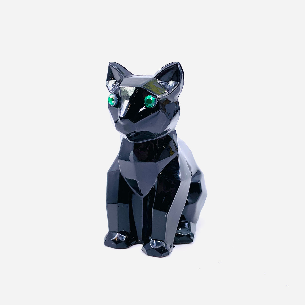 Acrylic Crystal Halloween Kitten, Black