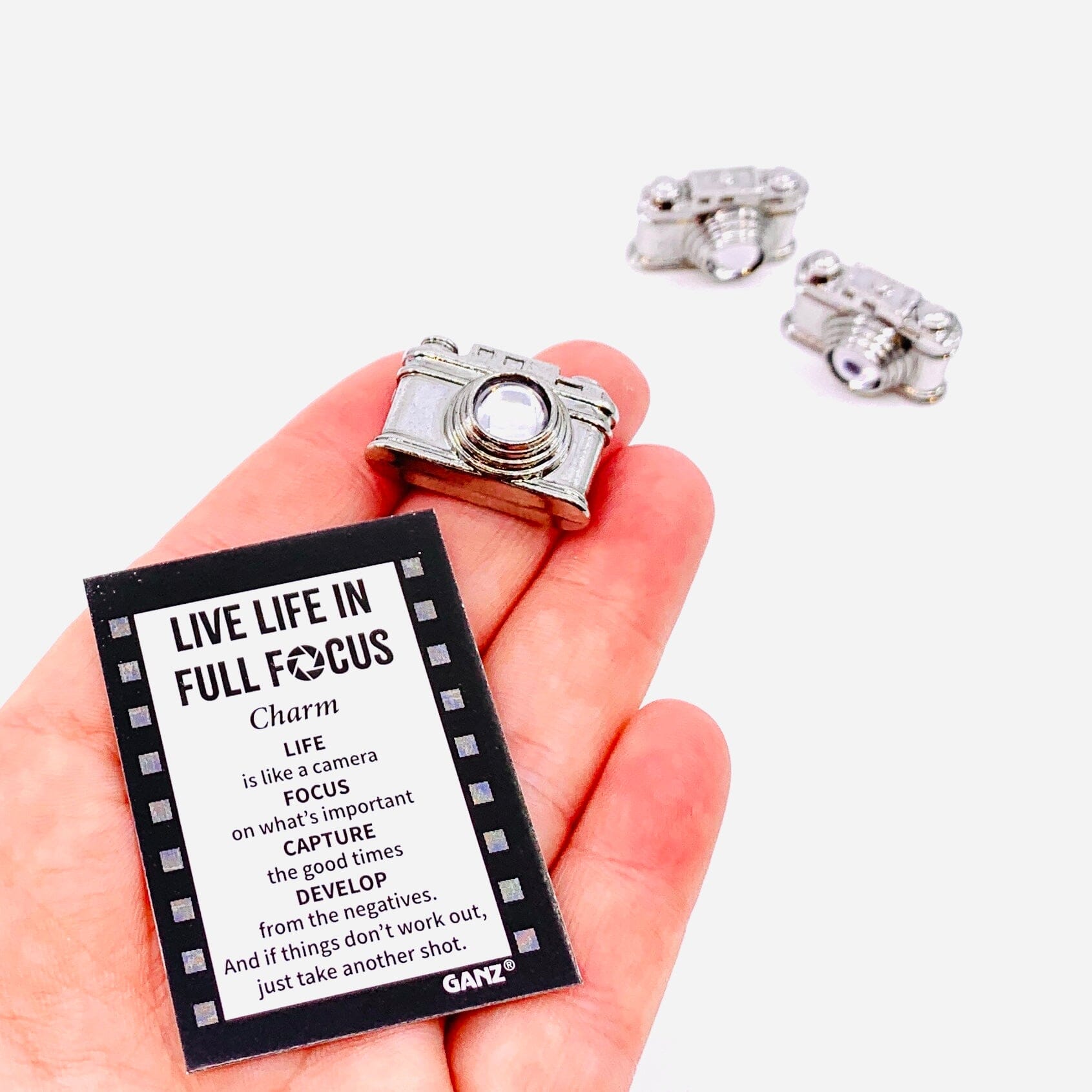 Live Life In Full Focus Pocket Charm PT102 Miniature GANZ 