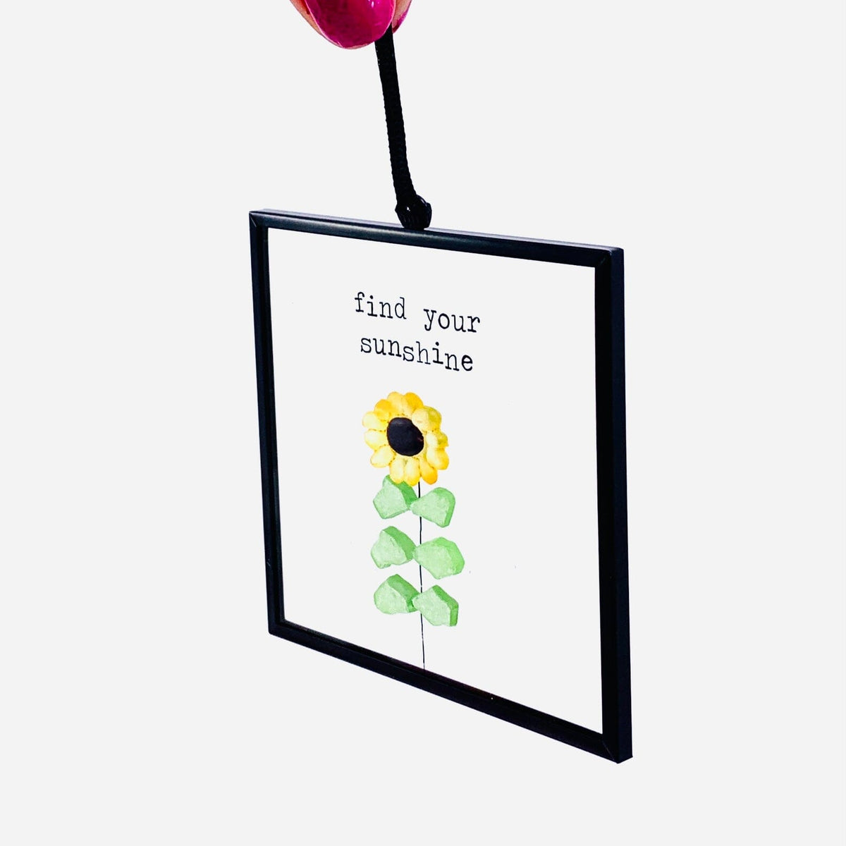 Find Your Sunshine Glass Suncatcher Decor Demdaco 