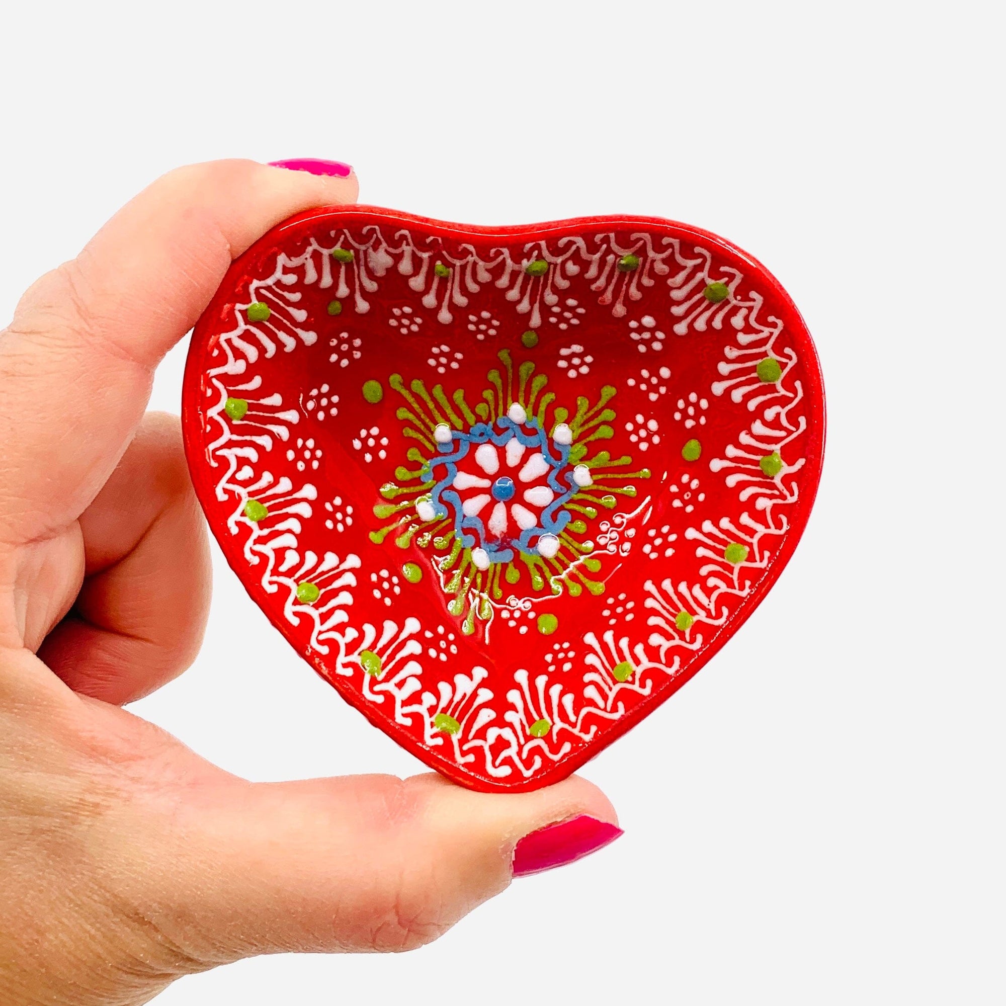 Heart Design Handmade Turkish Bowl 32 Decor Natto USA 