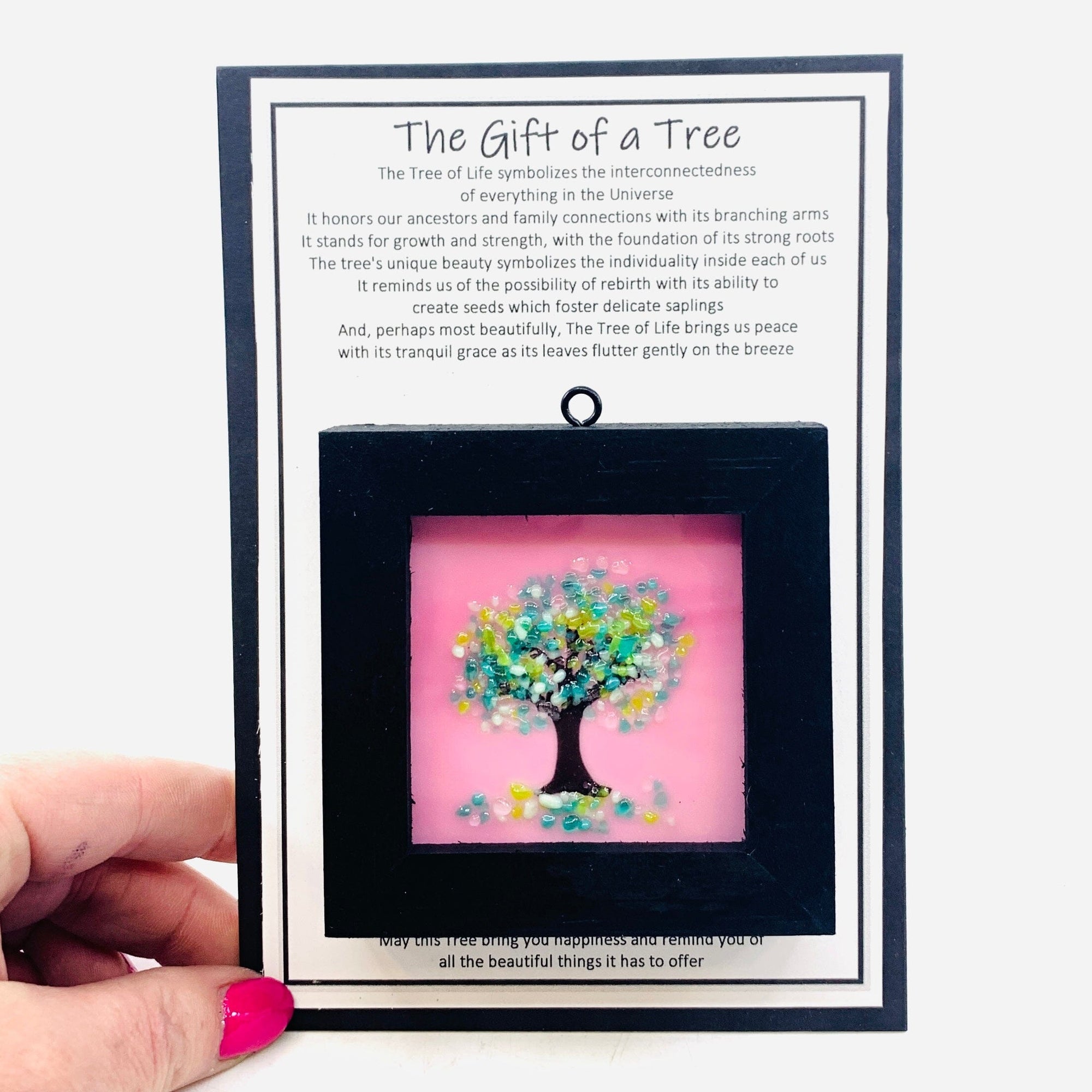 Fused Glass Tree of Life Shadow Box 125 Decor Glimmer Glass Gifts 