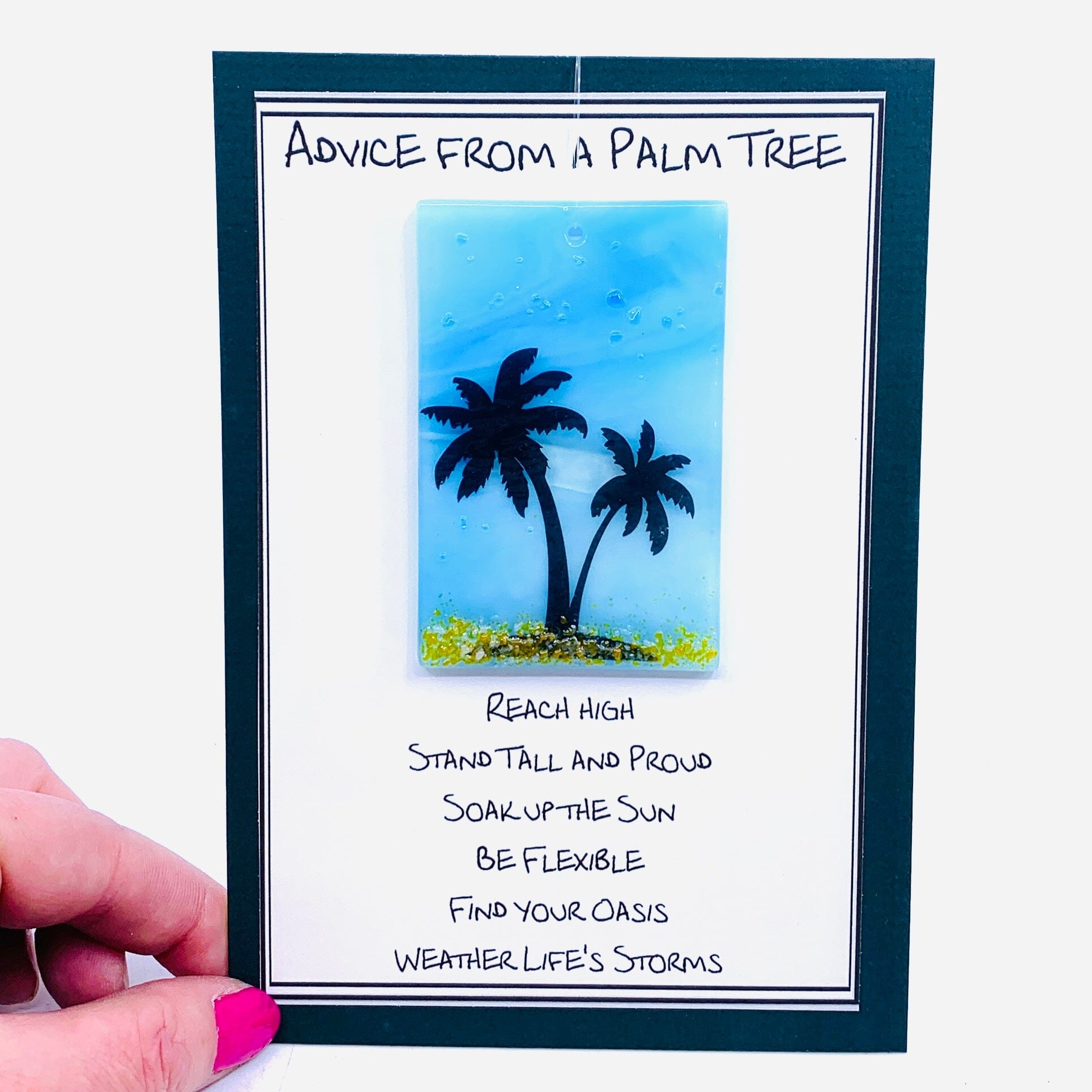 Fused Glass Advice From a Palm Tree 1 Decor Glimmer Glass Gifts 