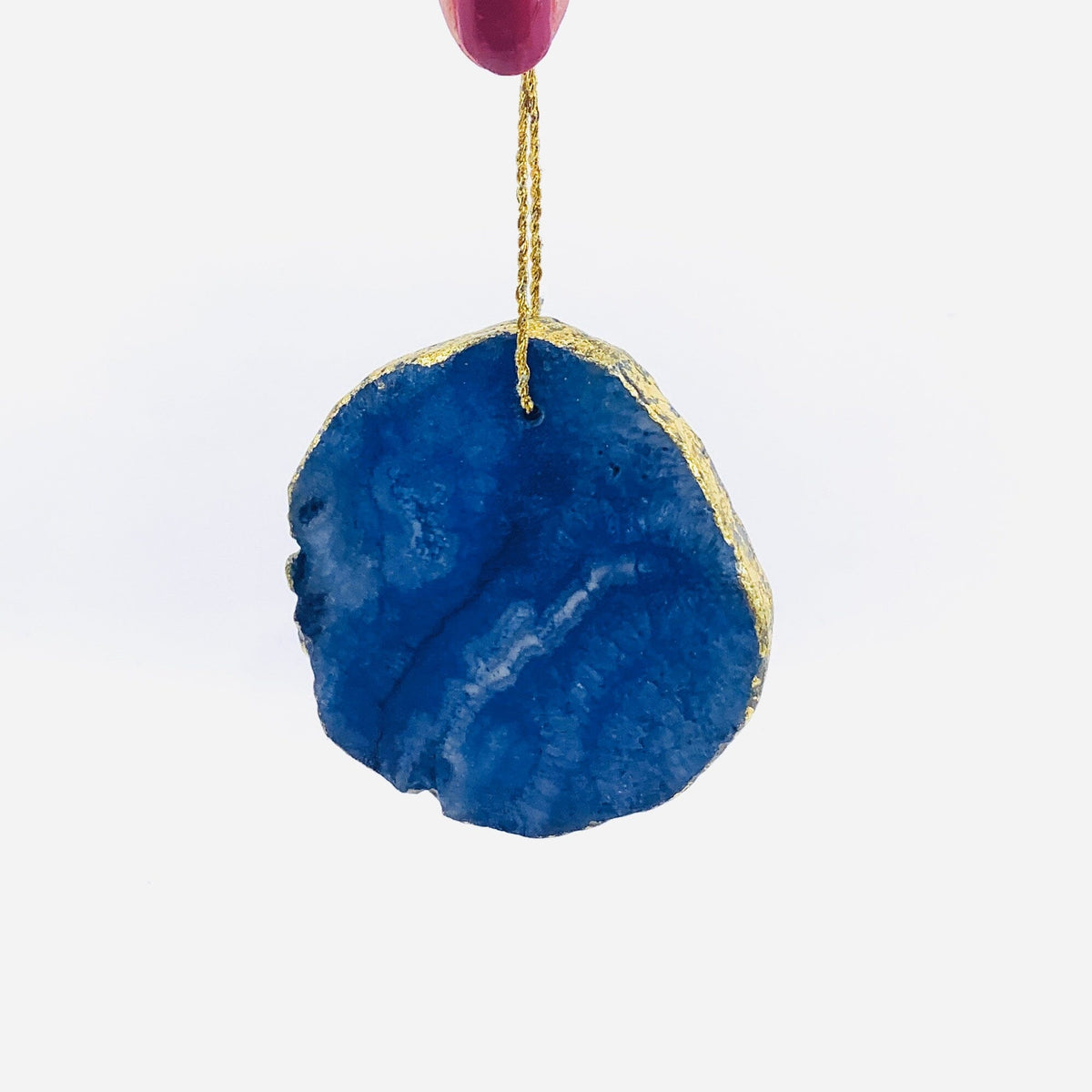 Agate Ornament 27, Blue India House Brass 