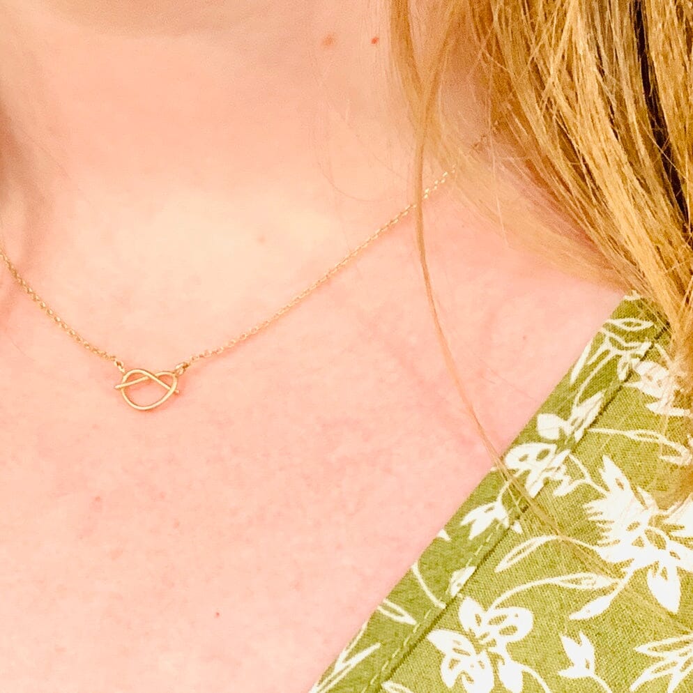 &quot;Live every day like it is a Pretzel Day&quot; Necklace Jewelry Golden Stella 