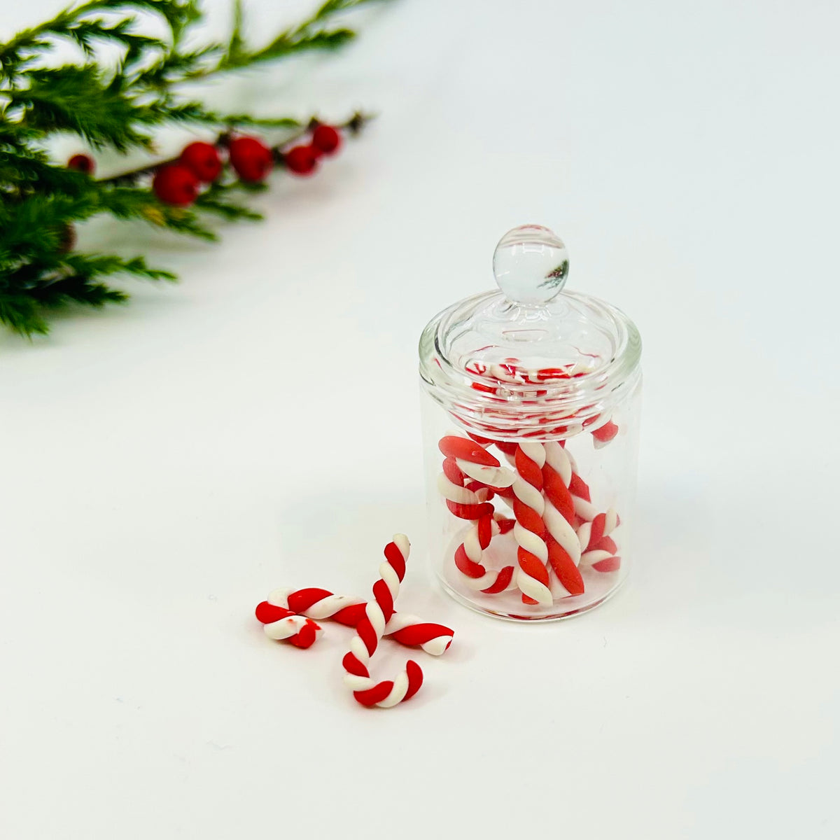 Tiniest Glass Jar of Candy Canes