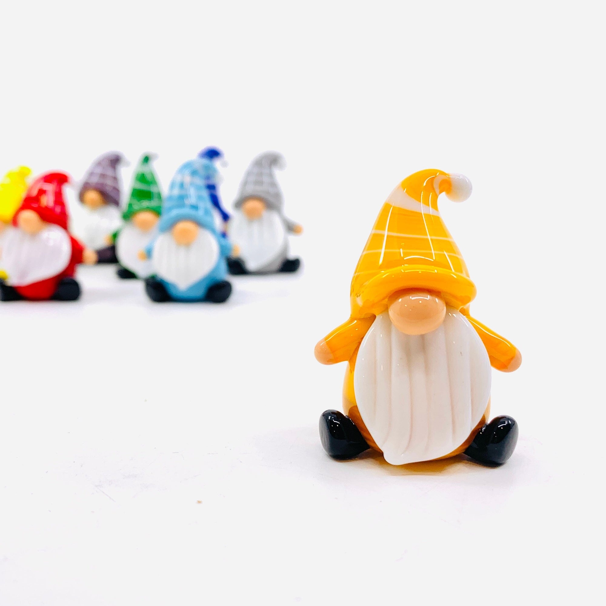 Everyday Little Glass Gnomes, Orange Miniature Alex 