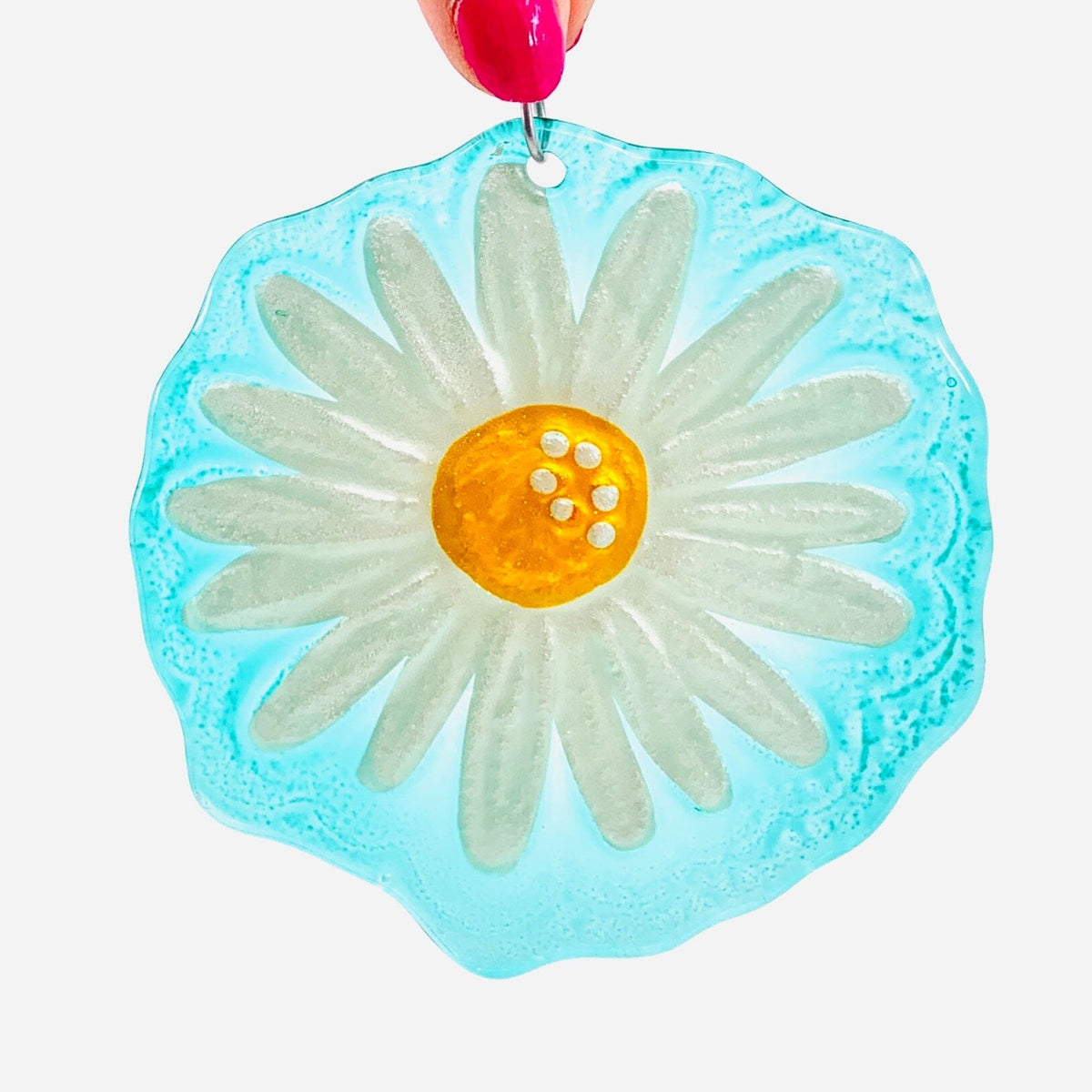 Glass Fusion Ornament 12, Daisy Demdaco 