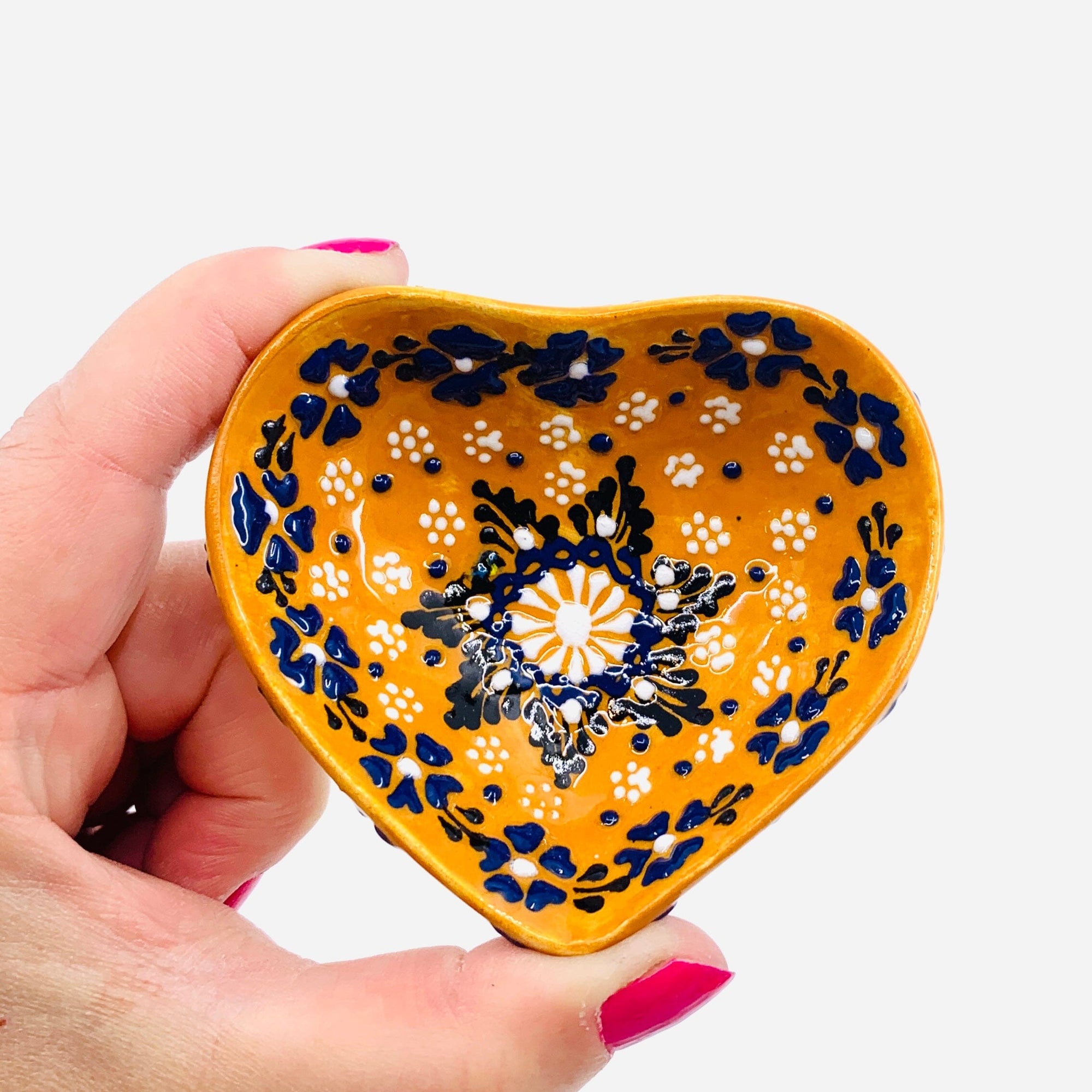 Heart Design Handmade Turkish Bowl 5 Decor Natto USA 