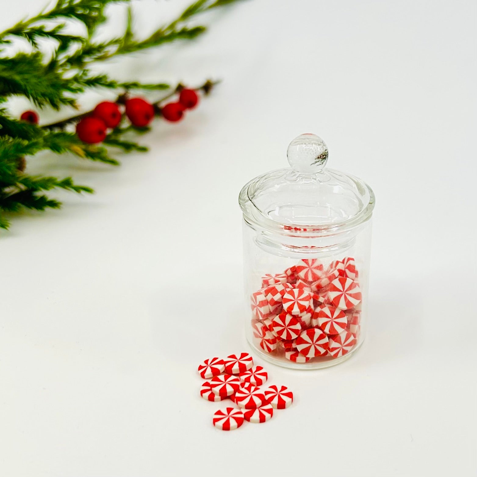 Tiniest Glass Jar of Peppermints Miniature - 