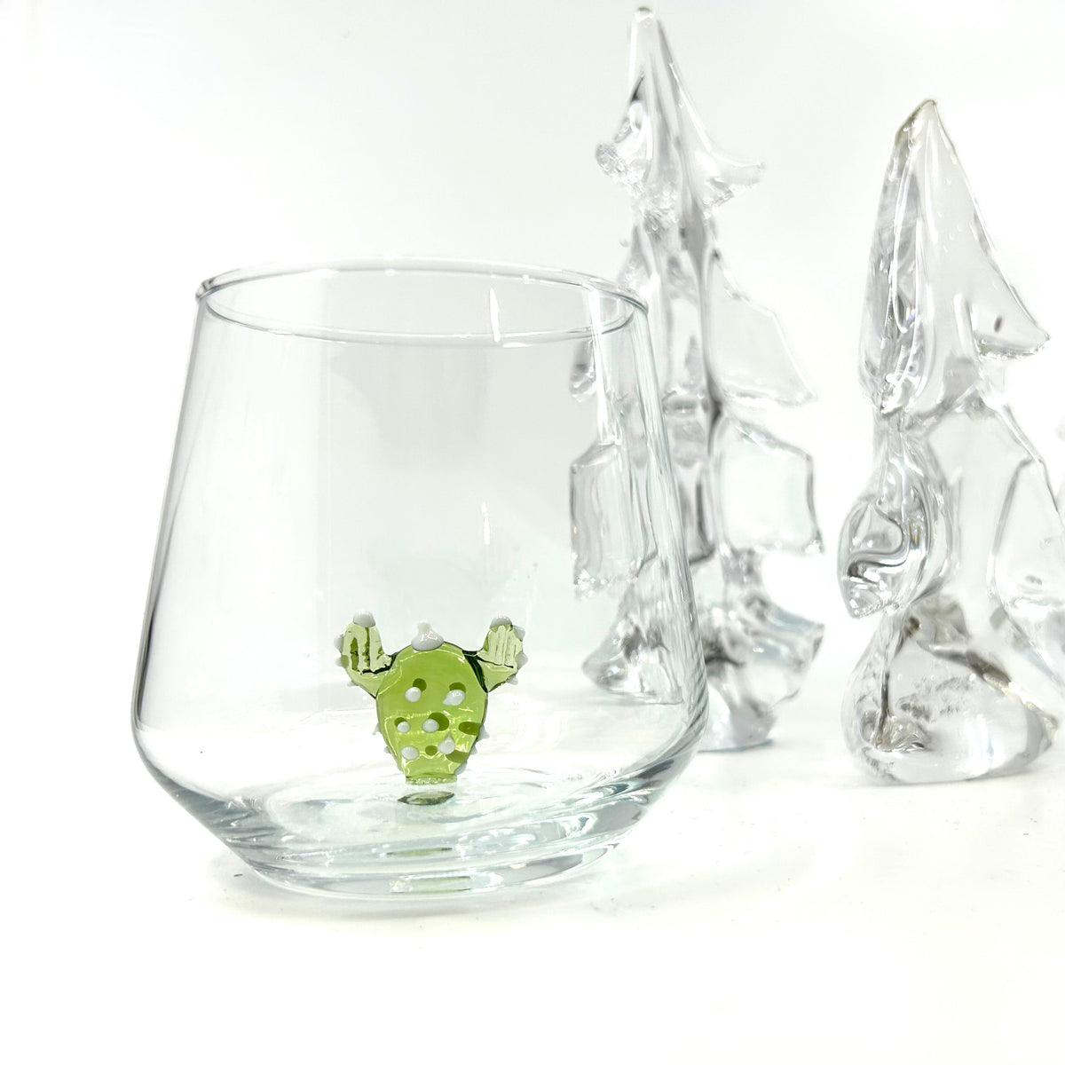 Tiny Animal Wine Glass, Cactus White