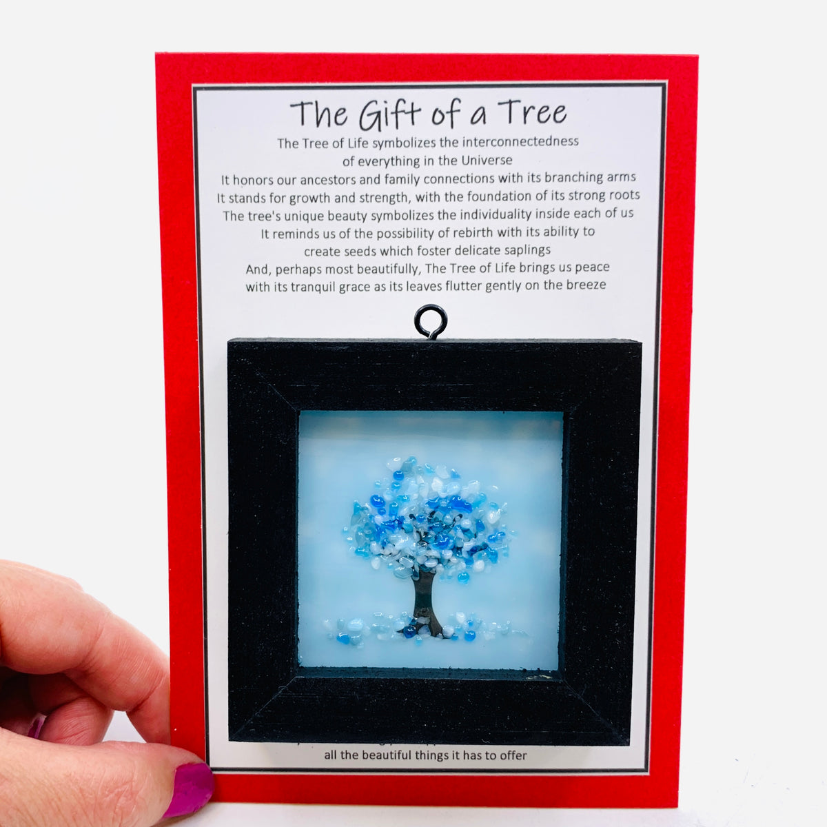 Fused Glass Tree of Life Shadow Box 28