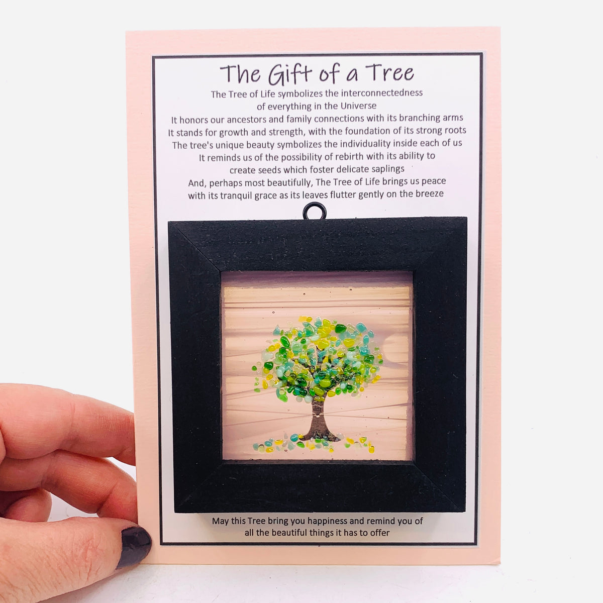 Fused Glass Tree of Life Shadow Box  213