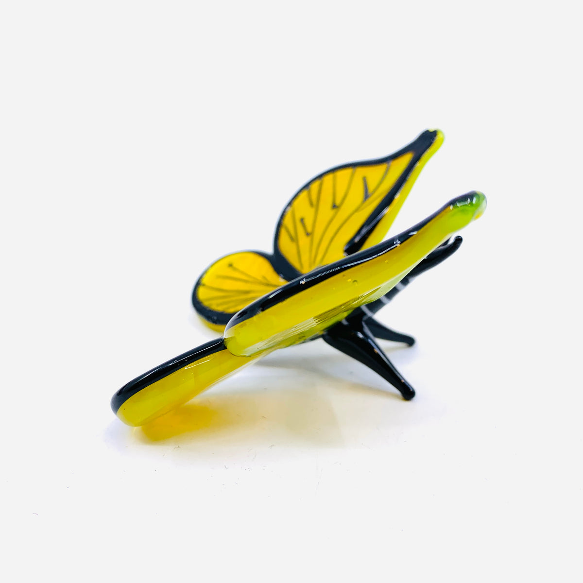 Tabletop Glass Butterfly, Yellow 87