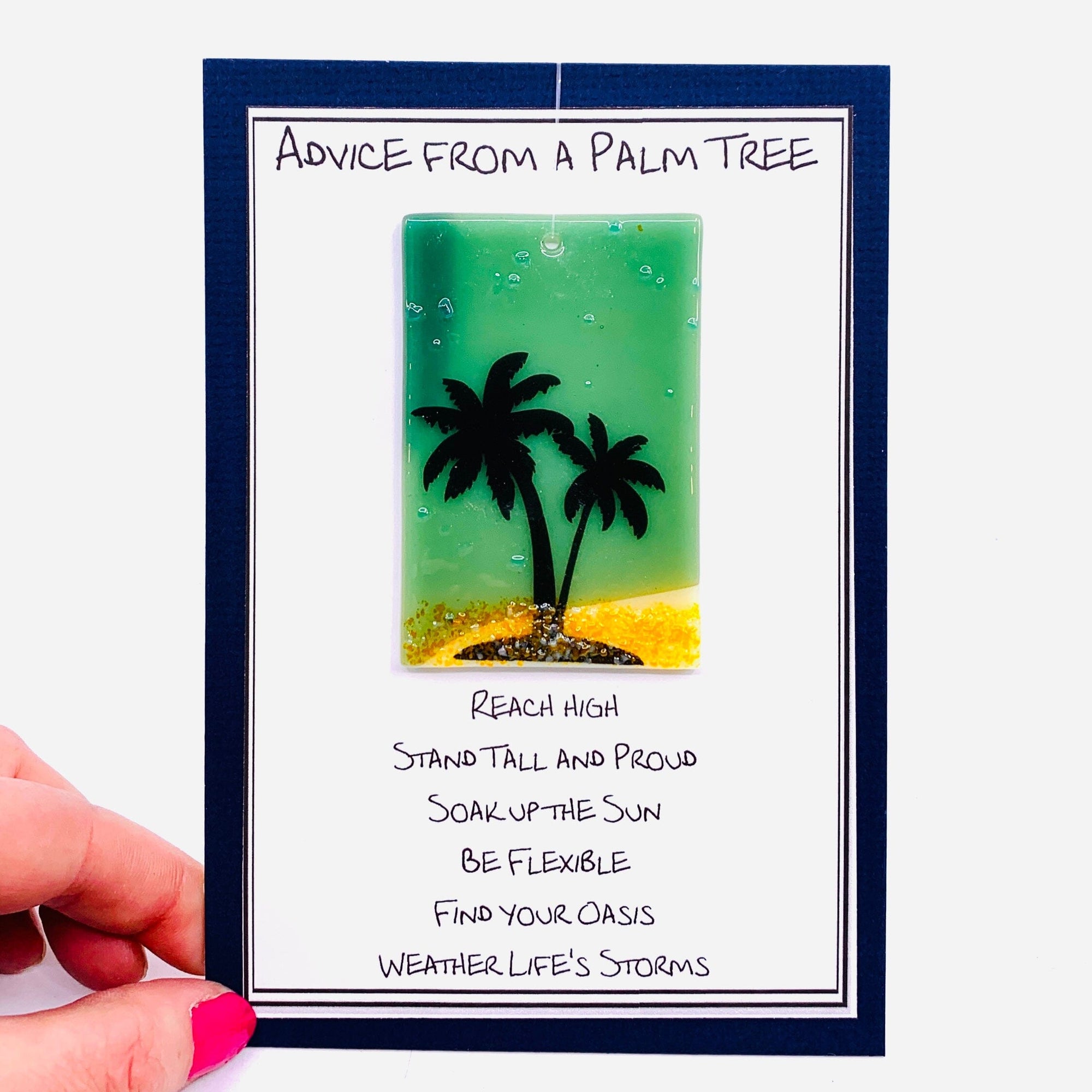 Fused Glass Advice From a Palm Tree 2 Decor Glimmer Glass Gifts 