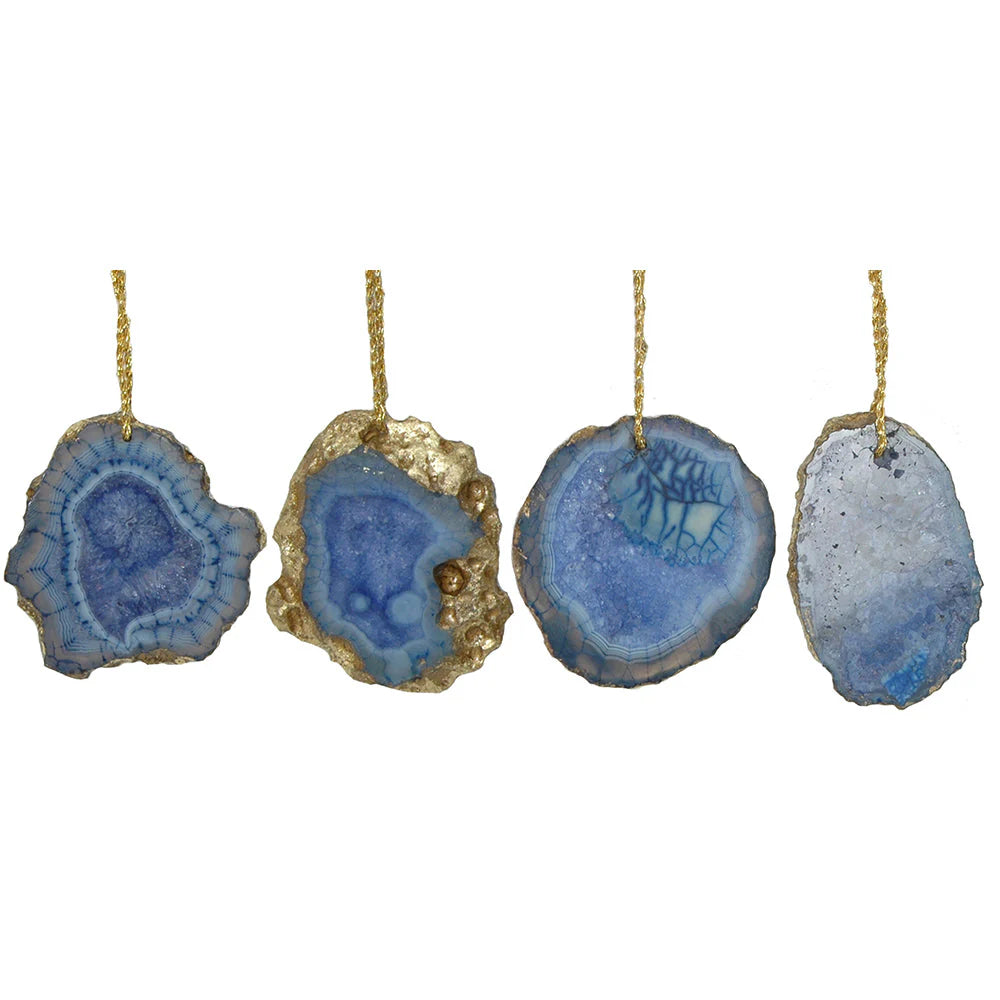 Agate Ornament 27, Blue India House Brass 