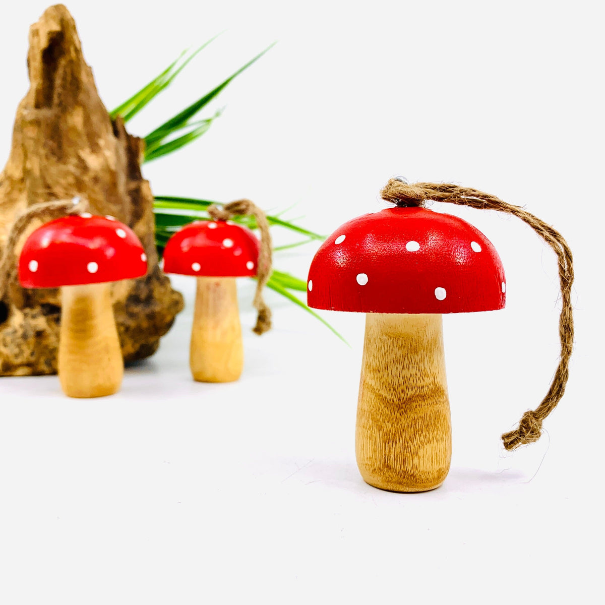 Wooden Toadstool Ornament oak Oak Street 