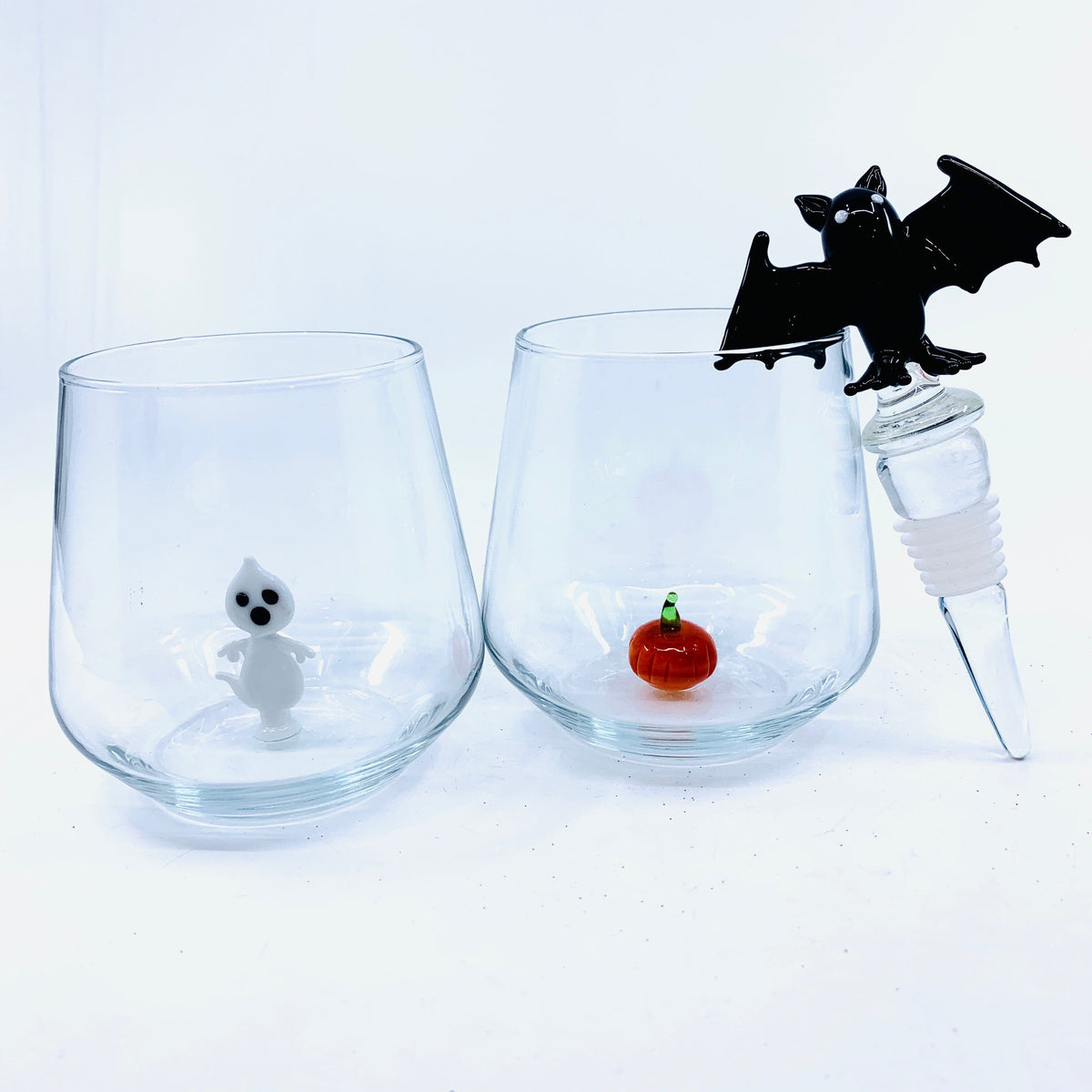 Tiny Animal Wine Glass, Ghost Decor MiniZoo 