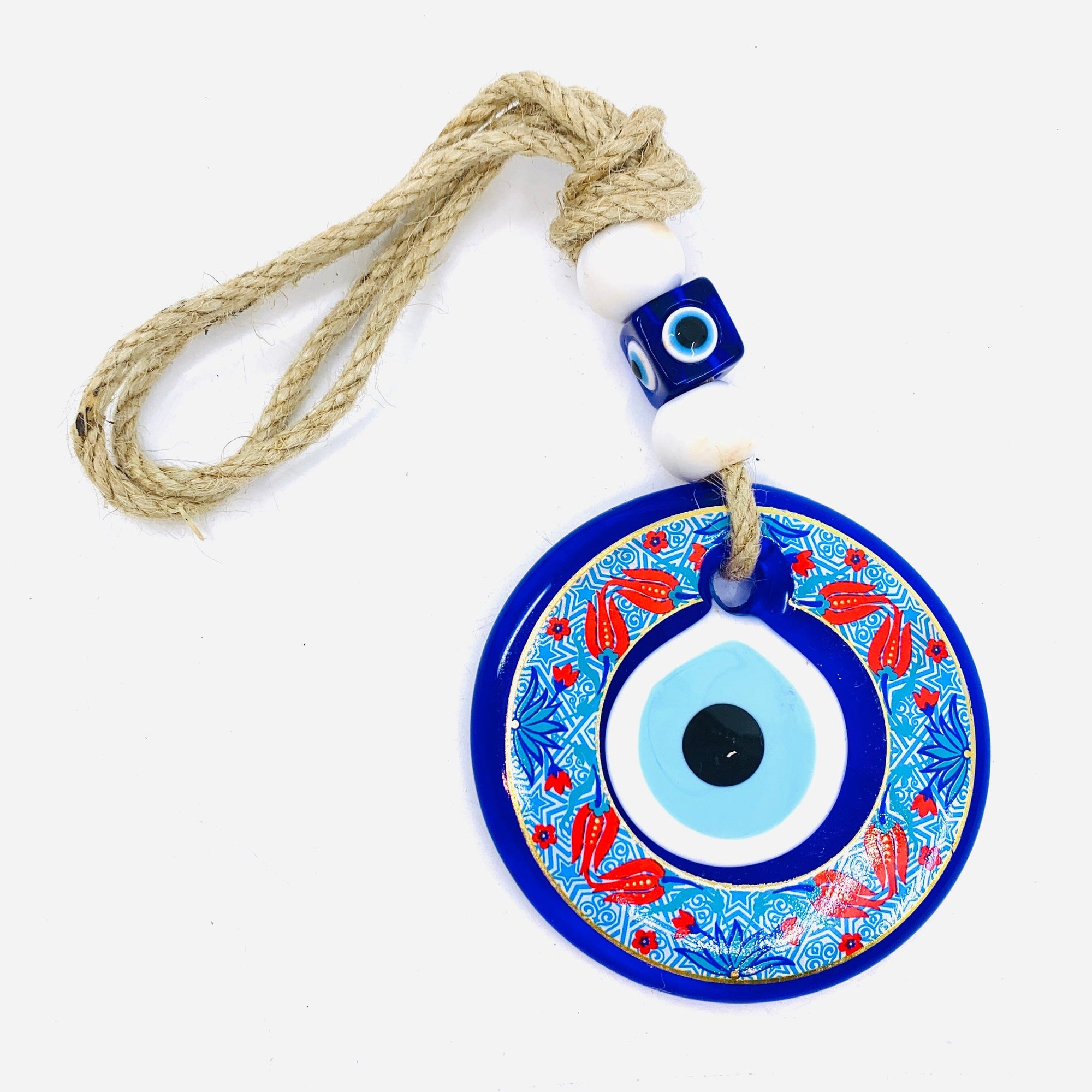 Glass Evil Eye Wall Hanger/Suncatcher 7 Natto USA 