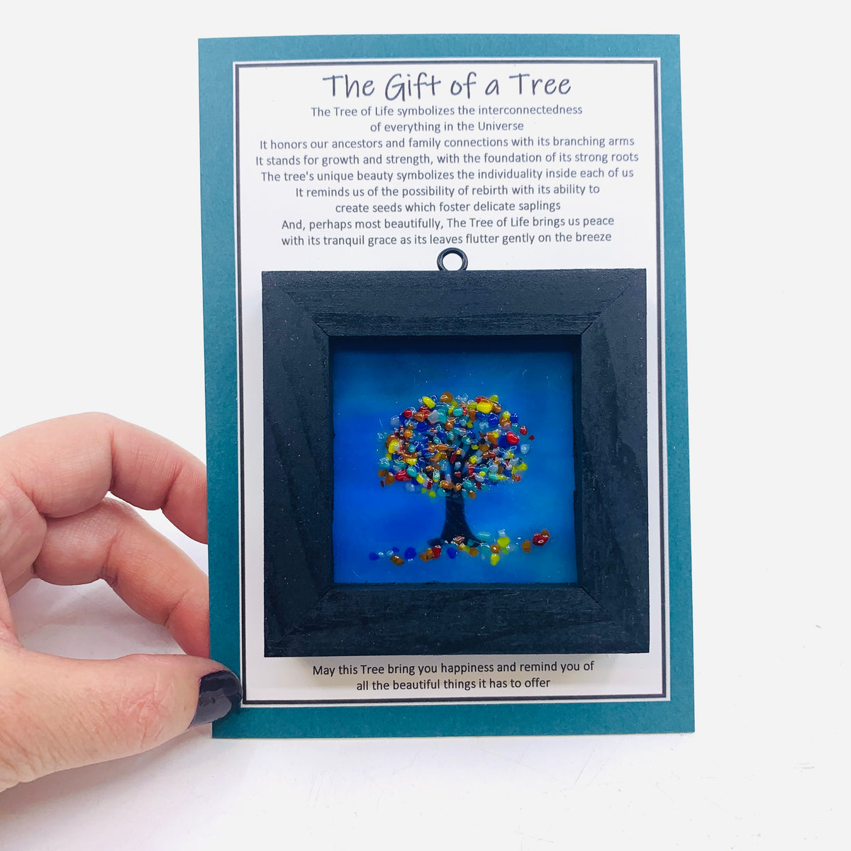 Fused Glass Tree of Life Shadow Box 55