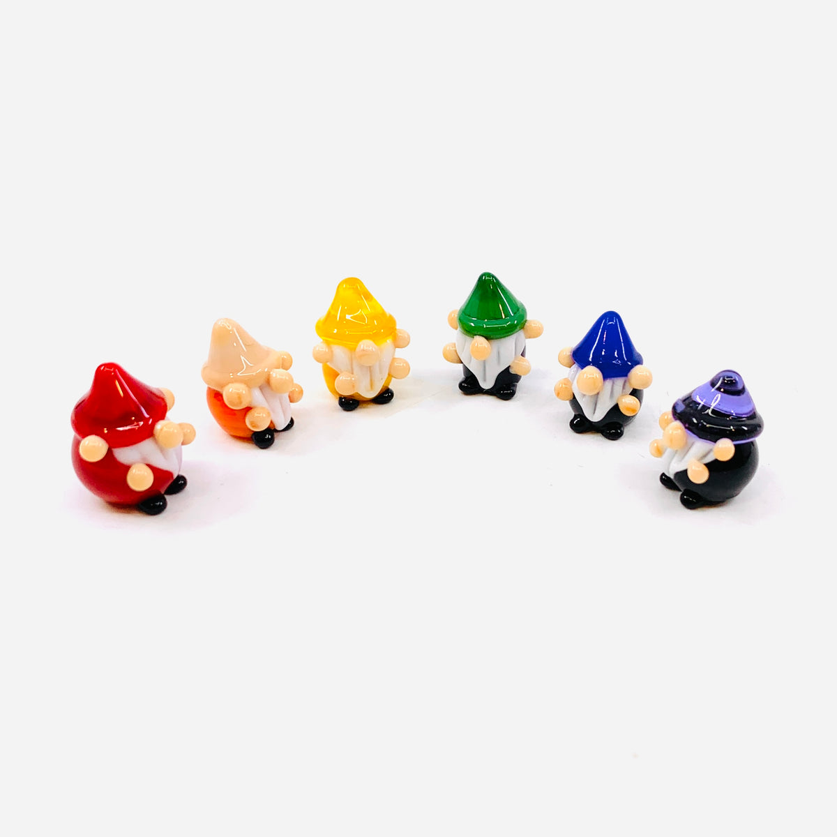 Tiny Glass Rainbow Gnomes, 252 - Red