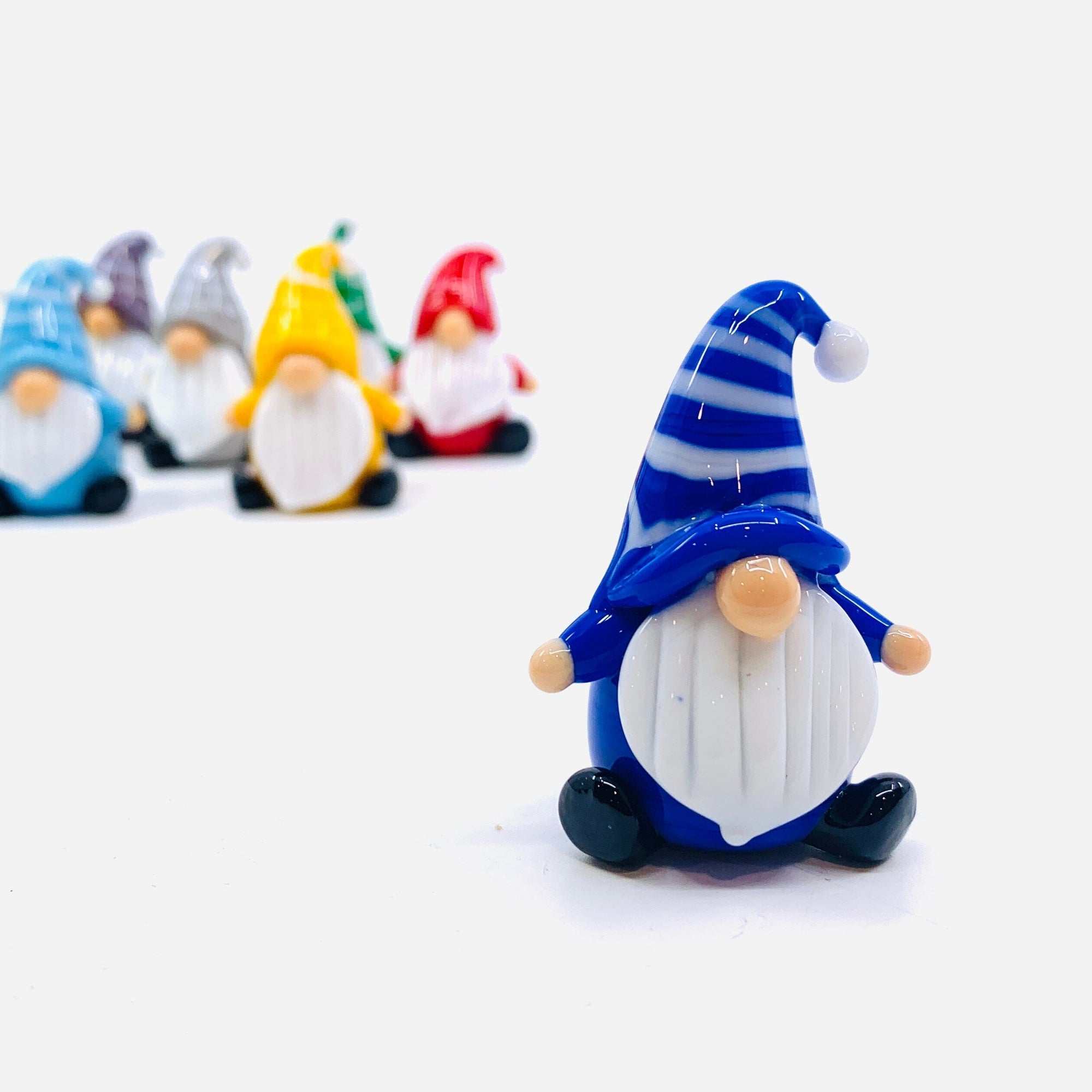 Everyday Little Glass Gnomes, Blue Miniature Alex 