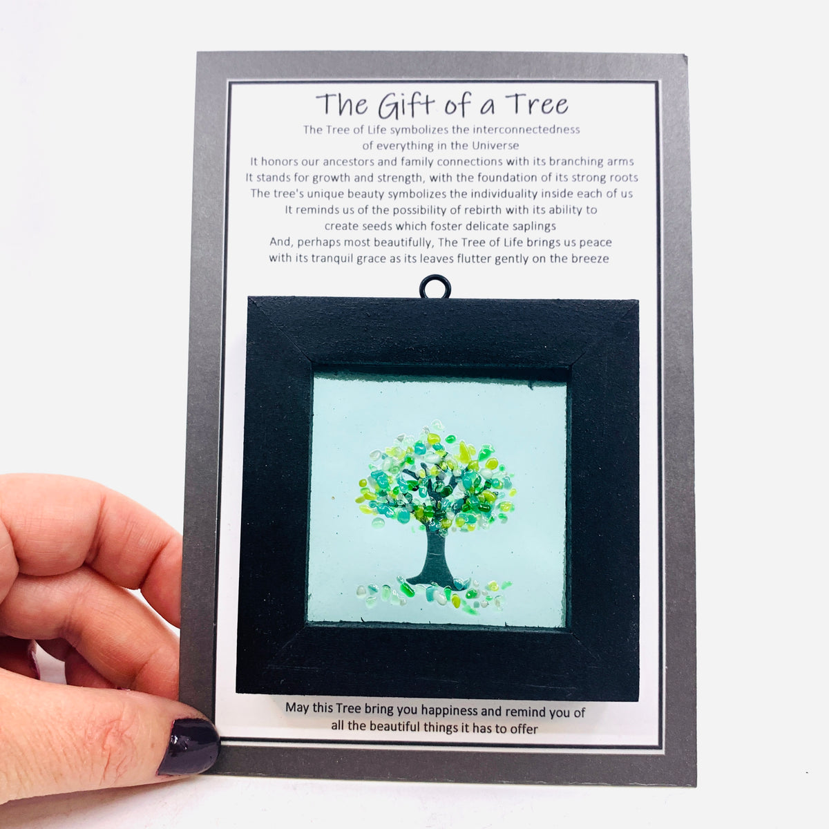 Fused Glass Tree of Life Shadow Box 61