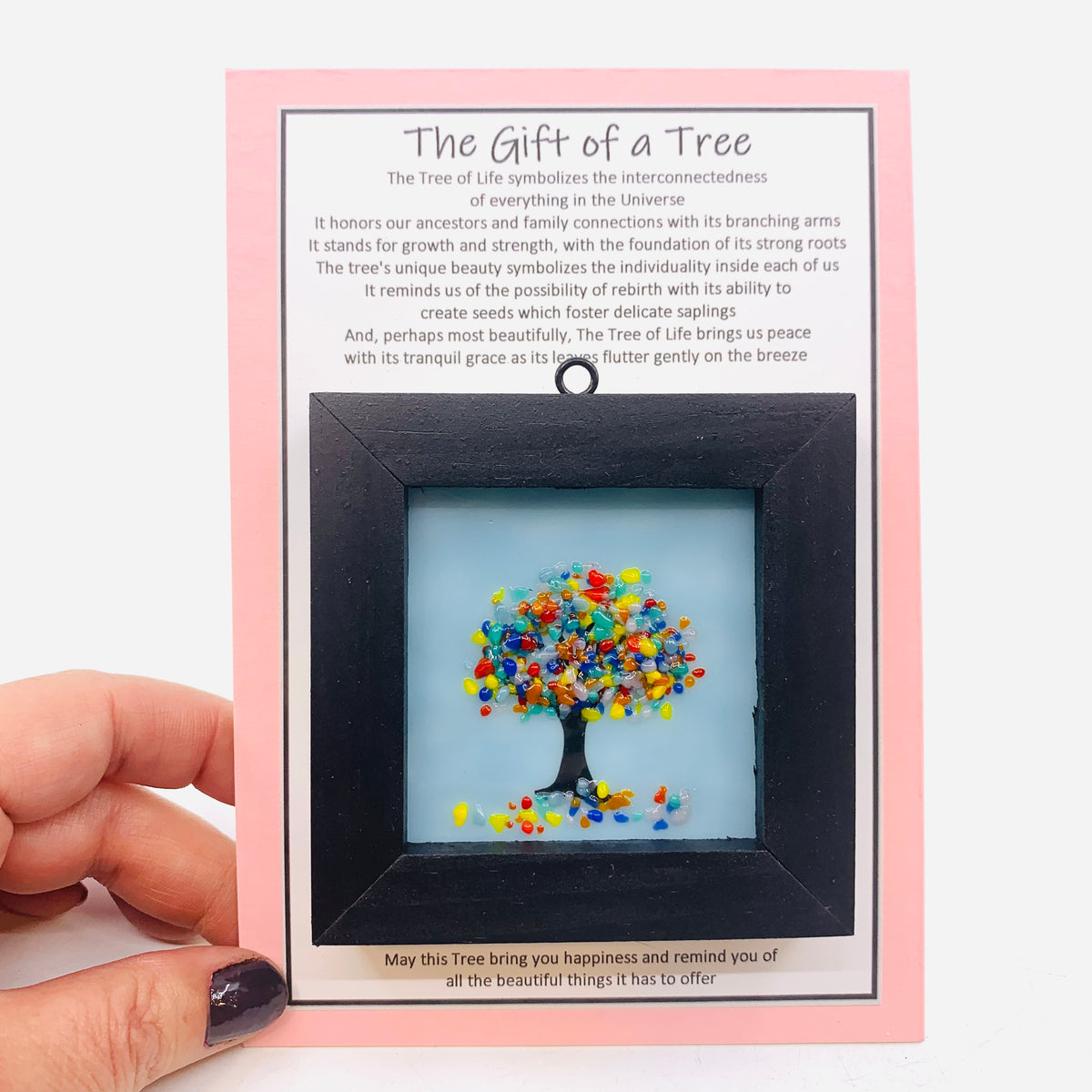 Fused Glass Tree of Life Shadow Box 96