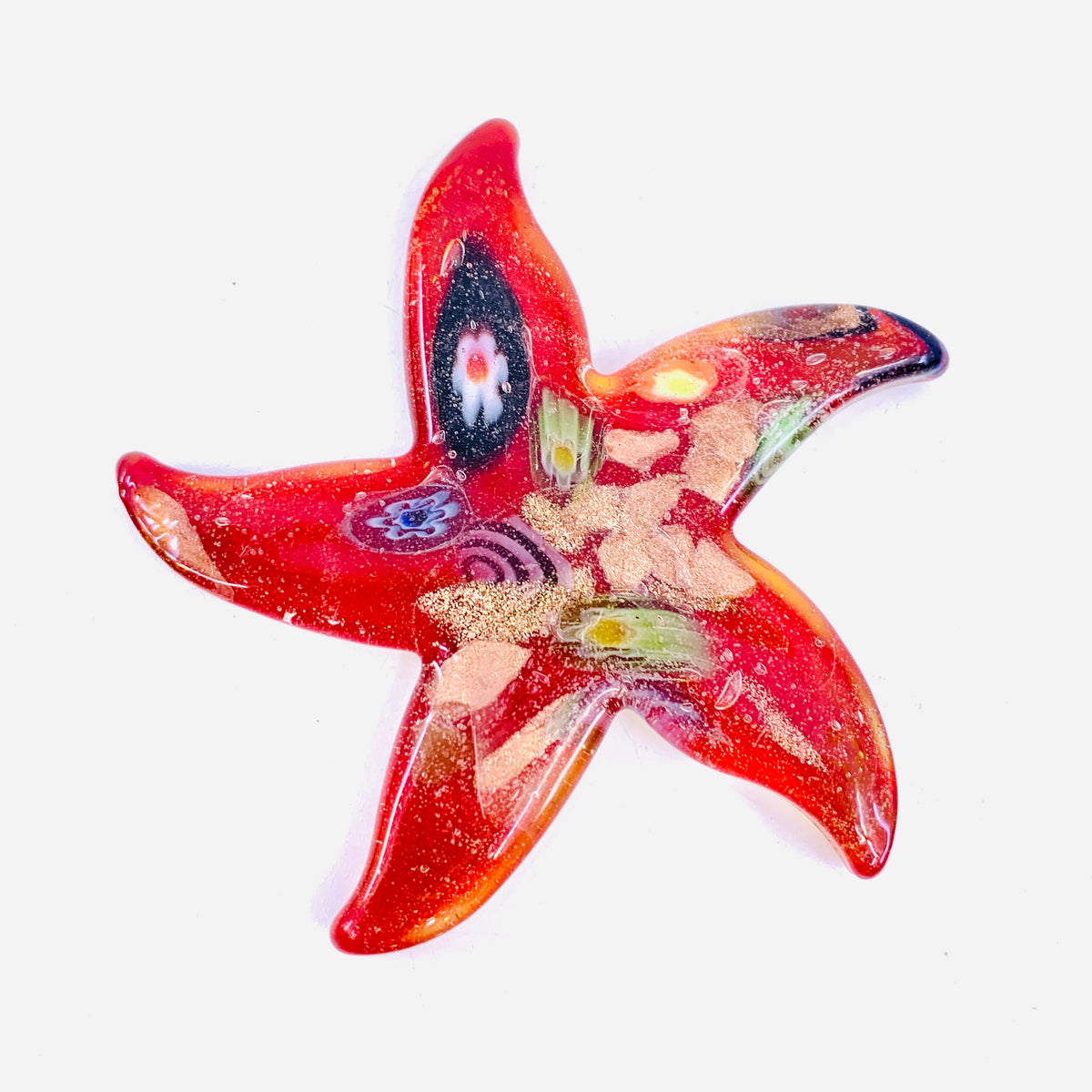 Pocket Glitter Starfish, Red