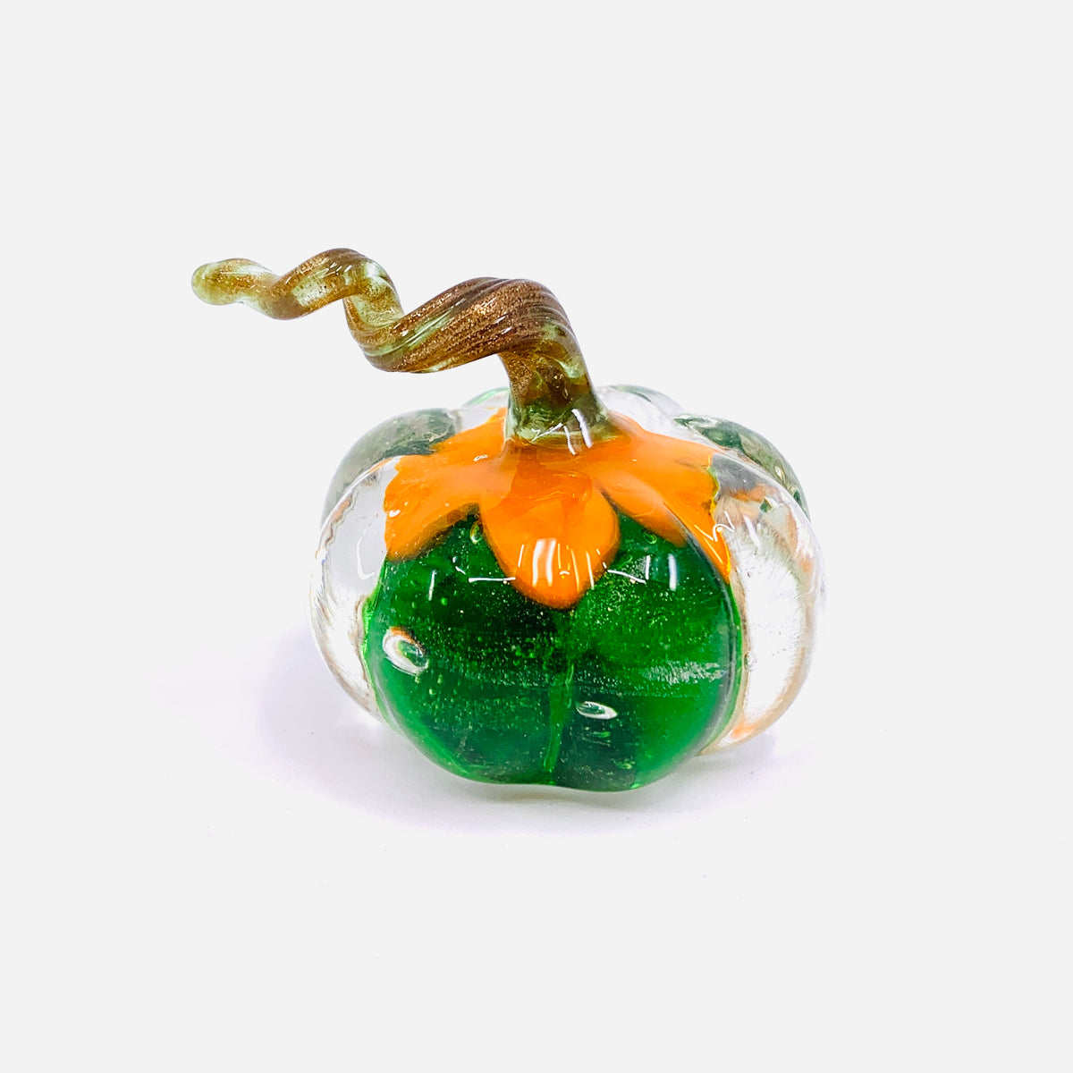 Little Curly Pumpkin, Orange and Green