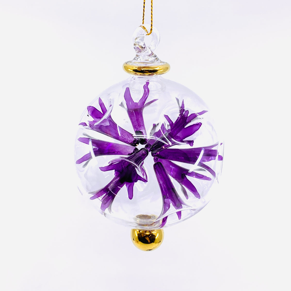 Hand Blown Starburst Ornaments, Purple Large