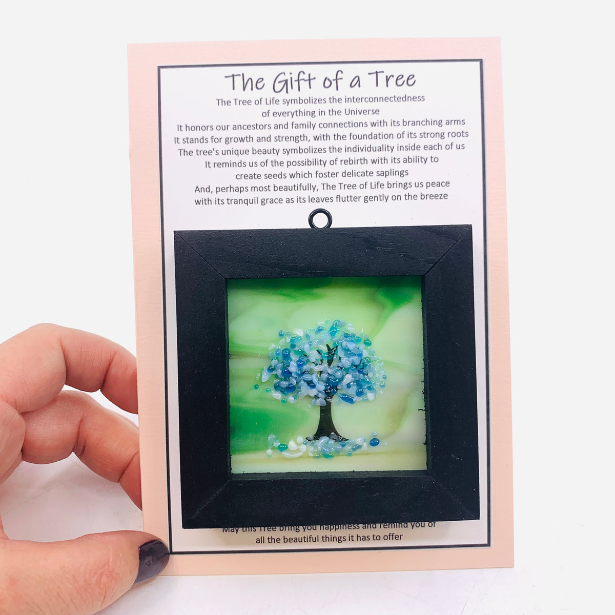 Fused Glass Tree of Life Shadow Box 56