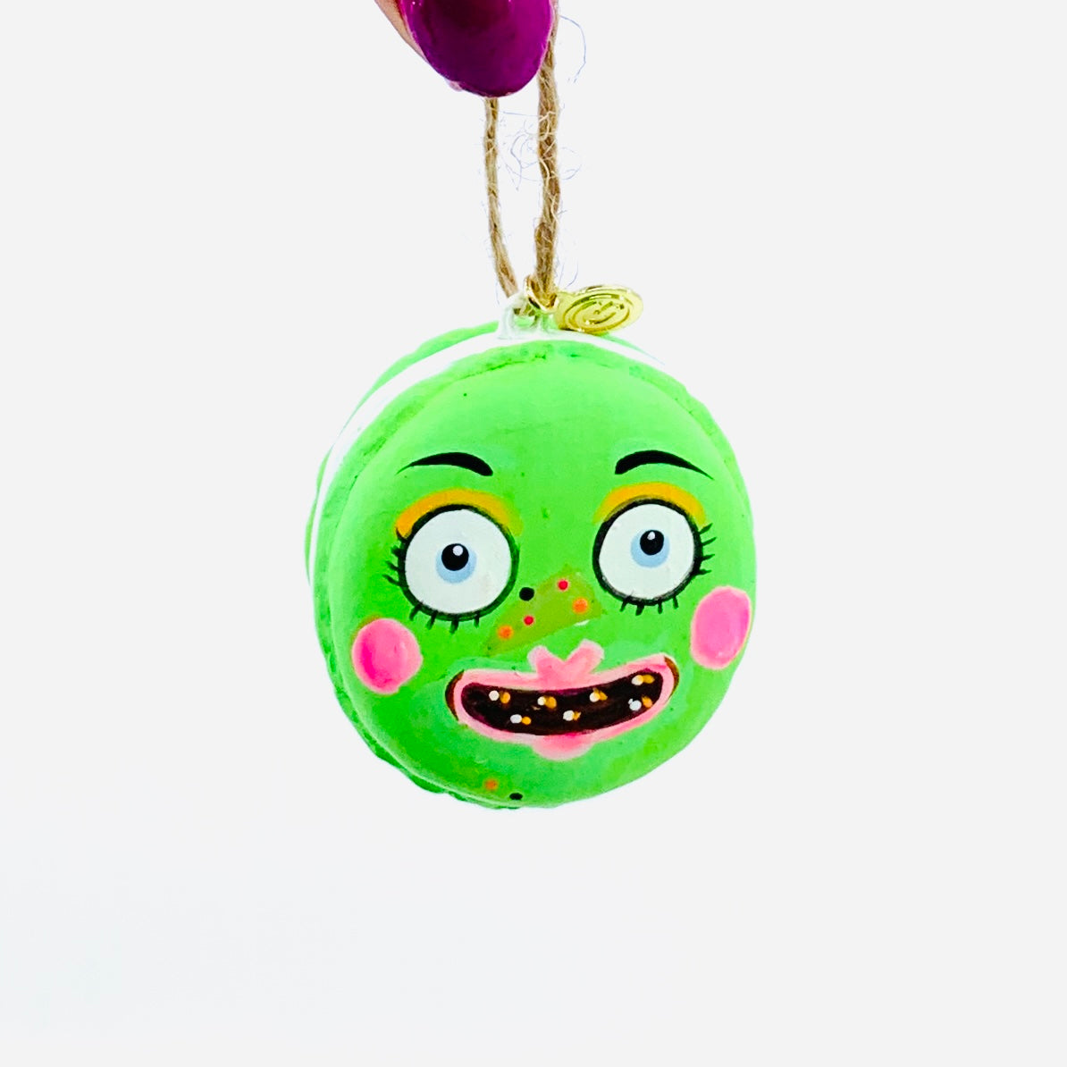 Fun Halloween Macaron Ornaments, Green