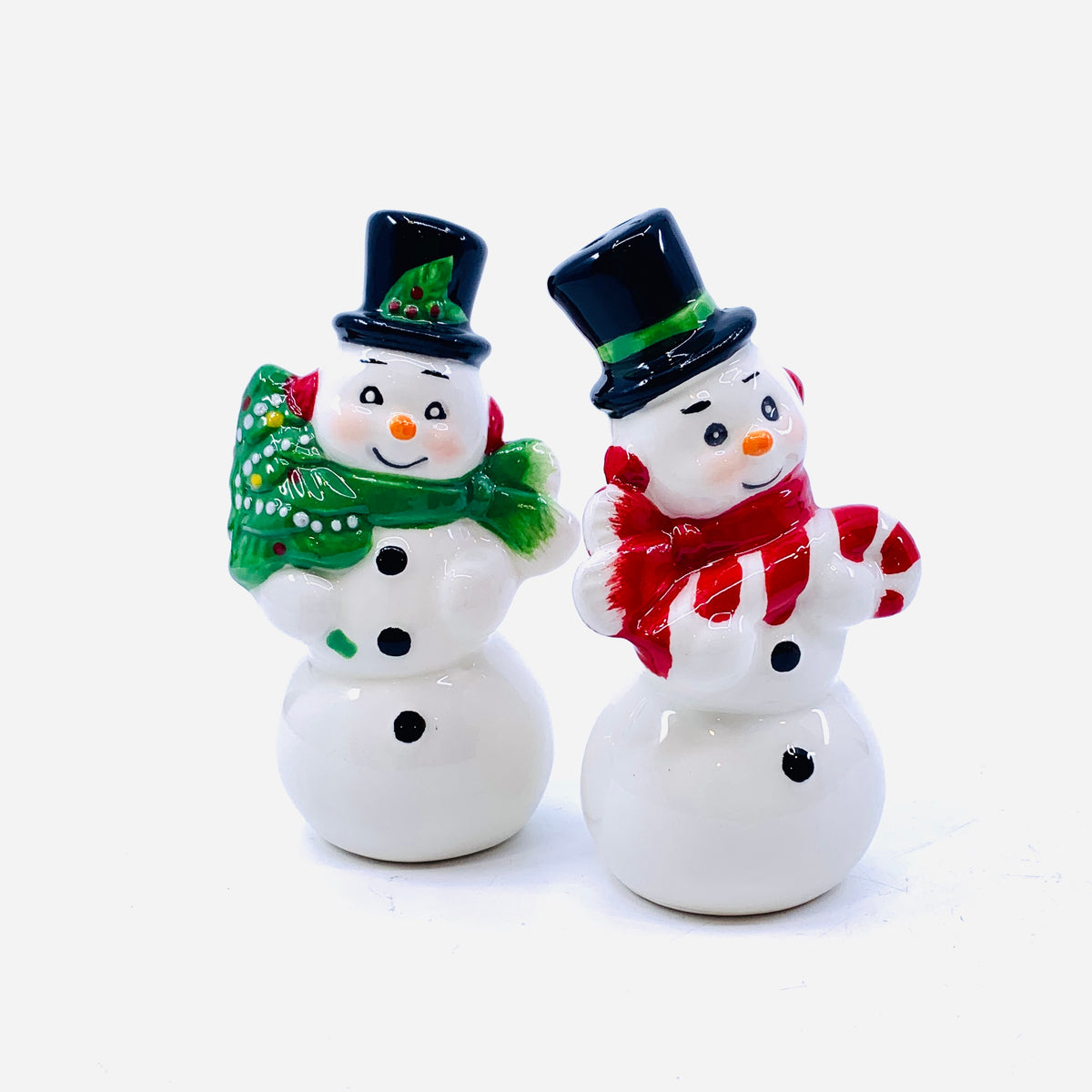 Retro Snowman Salt &amp; Pepper Shakers