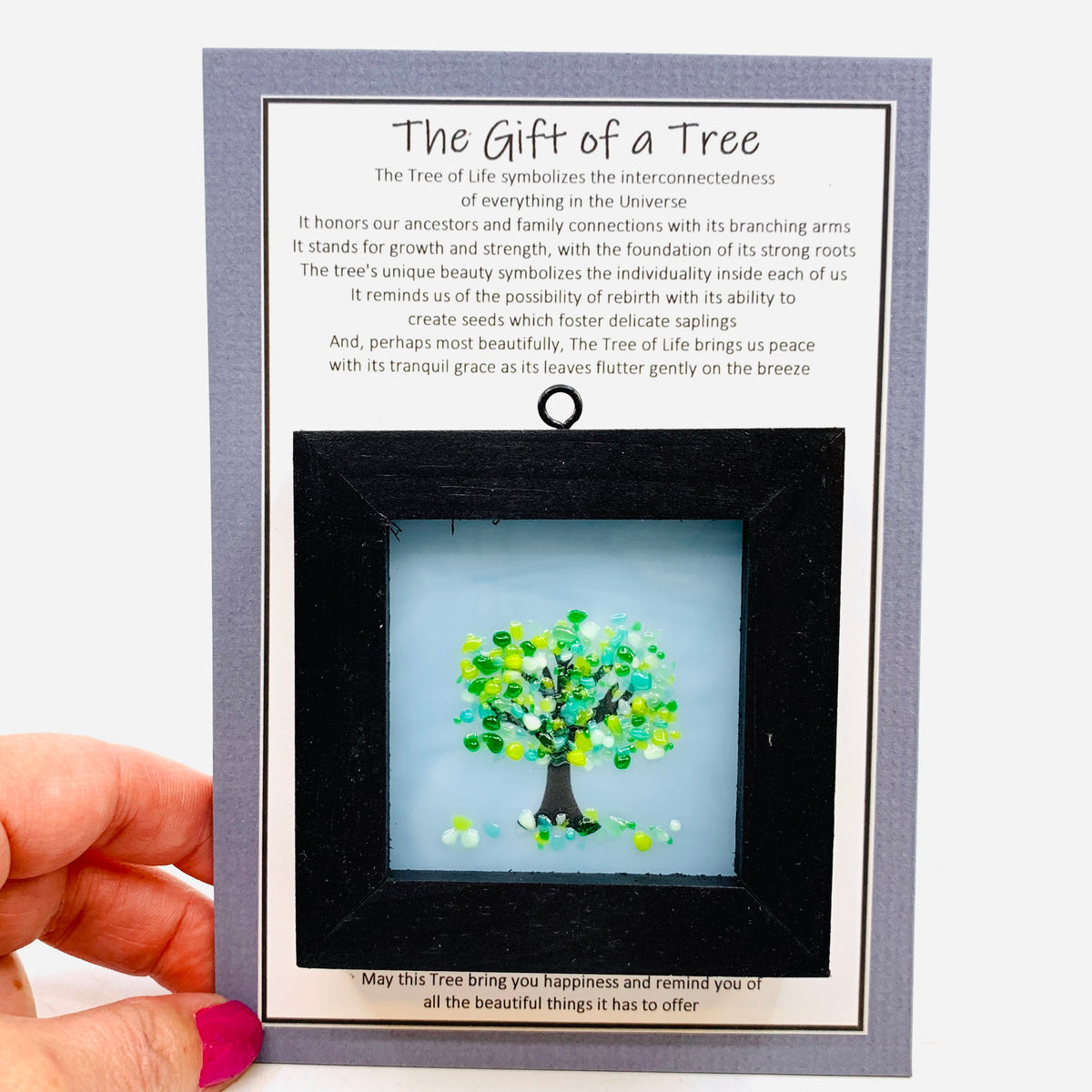 Fused Glass Tree of Life Shadow Box 40