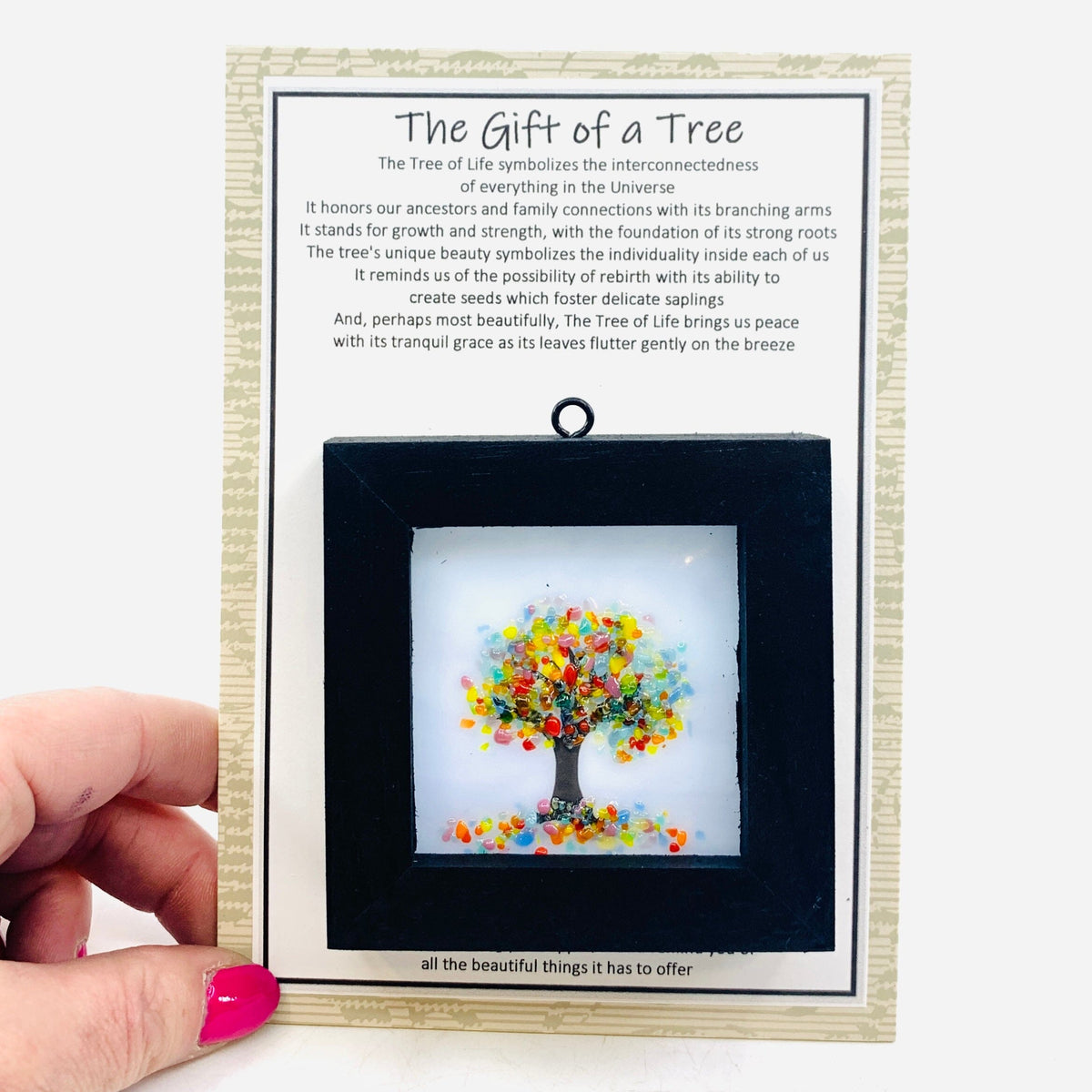 Fused Glass Tree of Life Shadow Box 113 Decor Glimmer Glass Gifts 