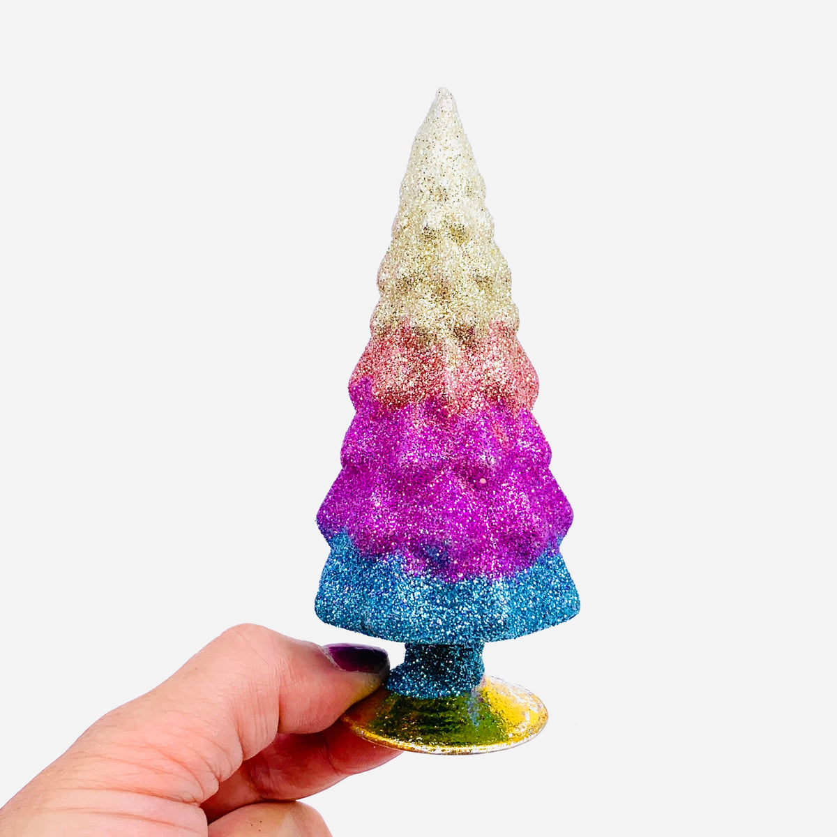 Glitter Ombre Glass Trees