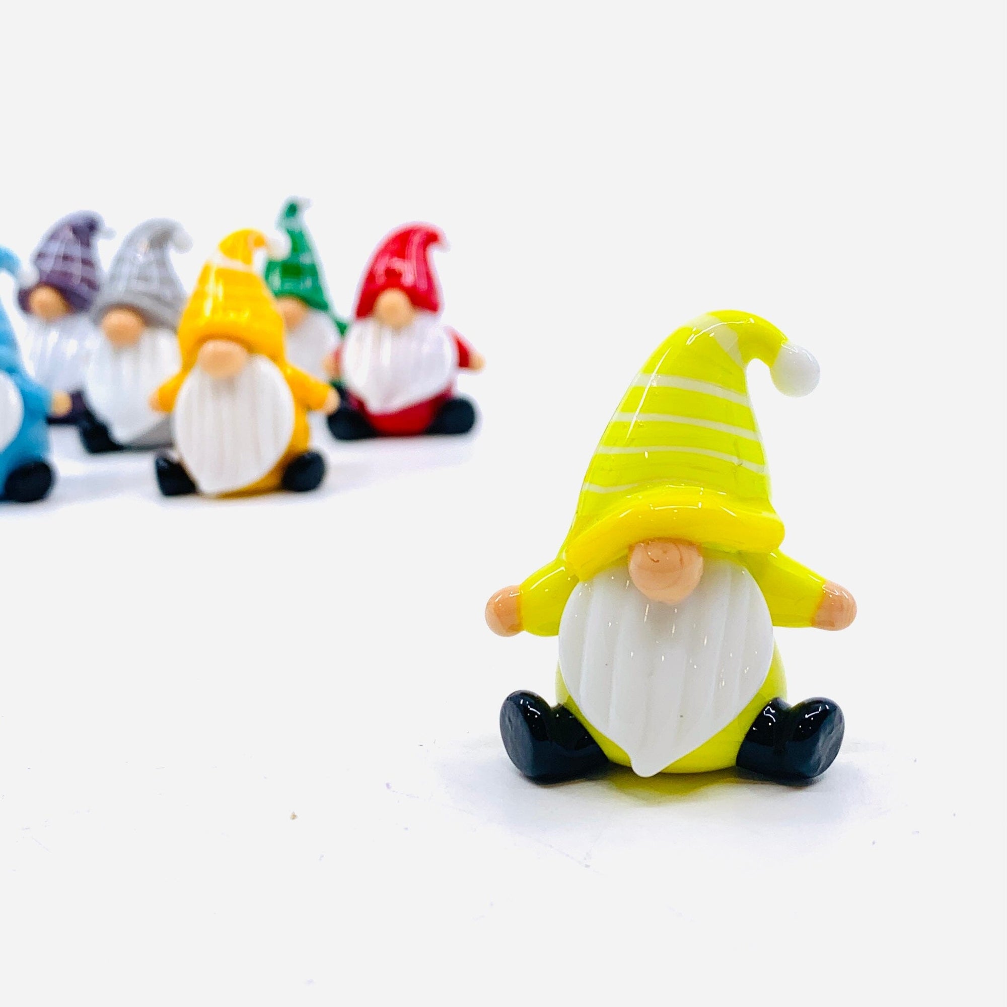 Everyday Little Glass Gnomes, Yellow Miniature Alex 