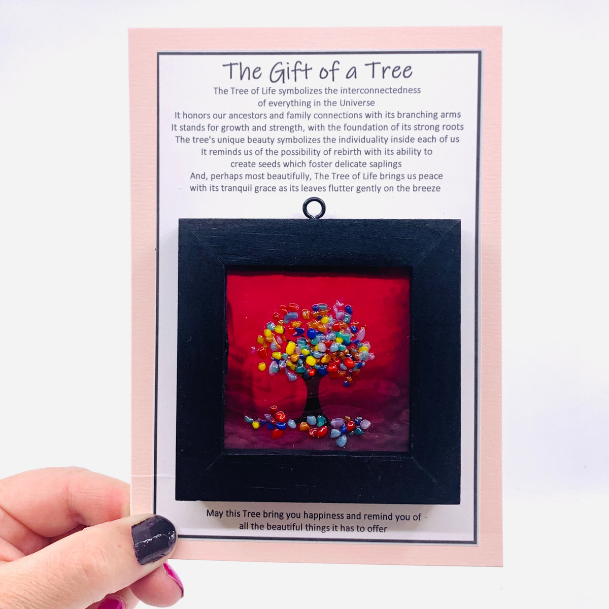 Fused Glass Tree of Life Shadow Box 204