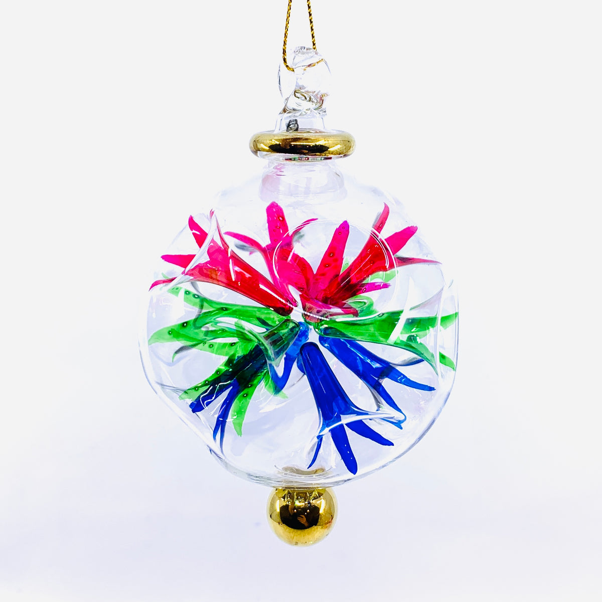 Hand Blown Starburst Ornaments, Multi Large