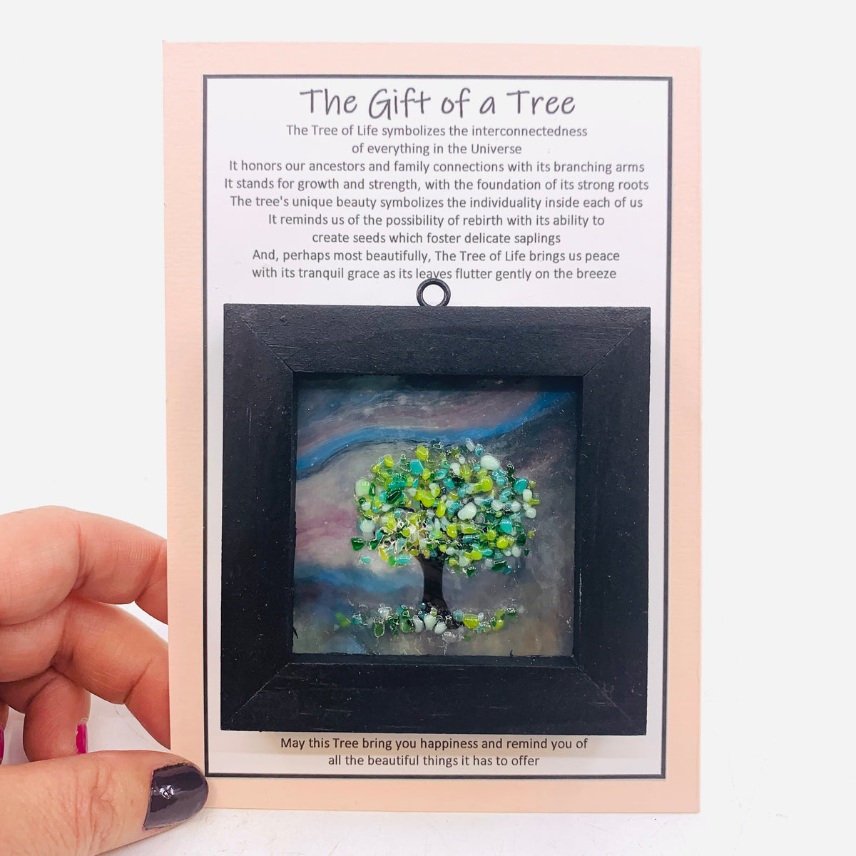 Fused Glass Tree of Life Shadow Box 74