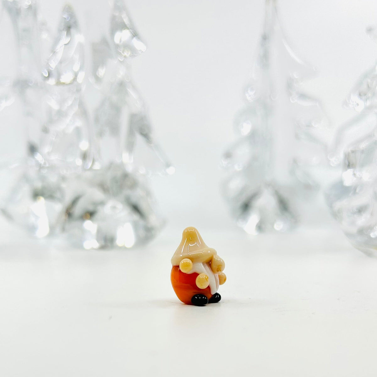 Tiny Glass Rainbow Gnomes, 252 - Orange Miniature Alex 