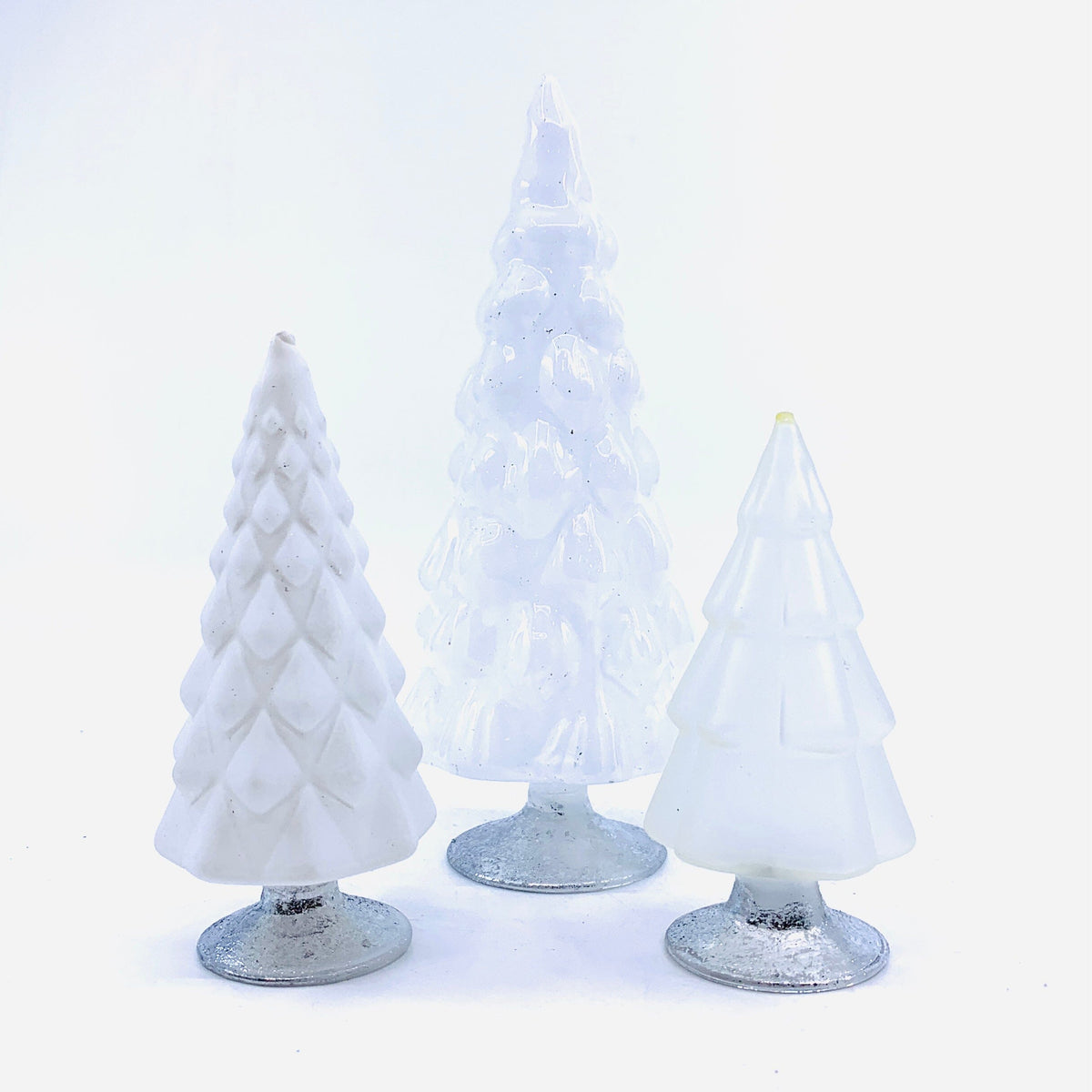 Rainbow Hue Glass Trees, White Cody Foster &amp; Co 