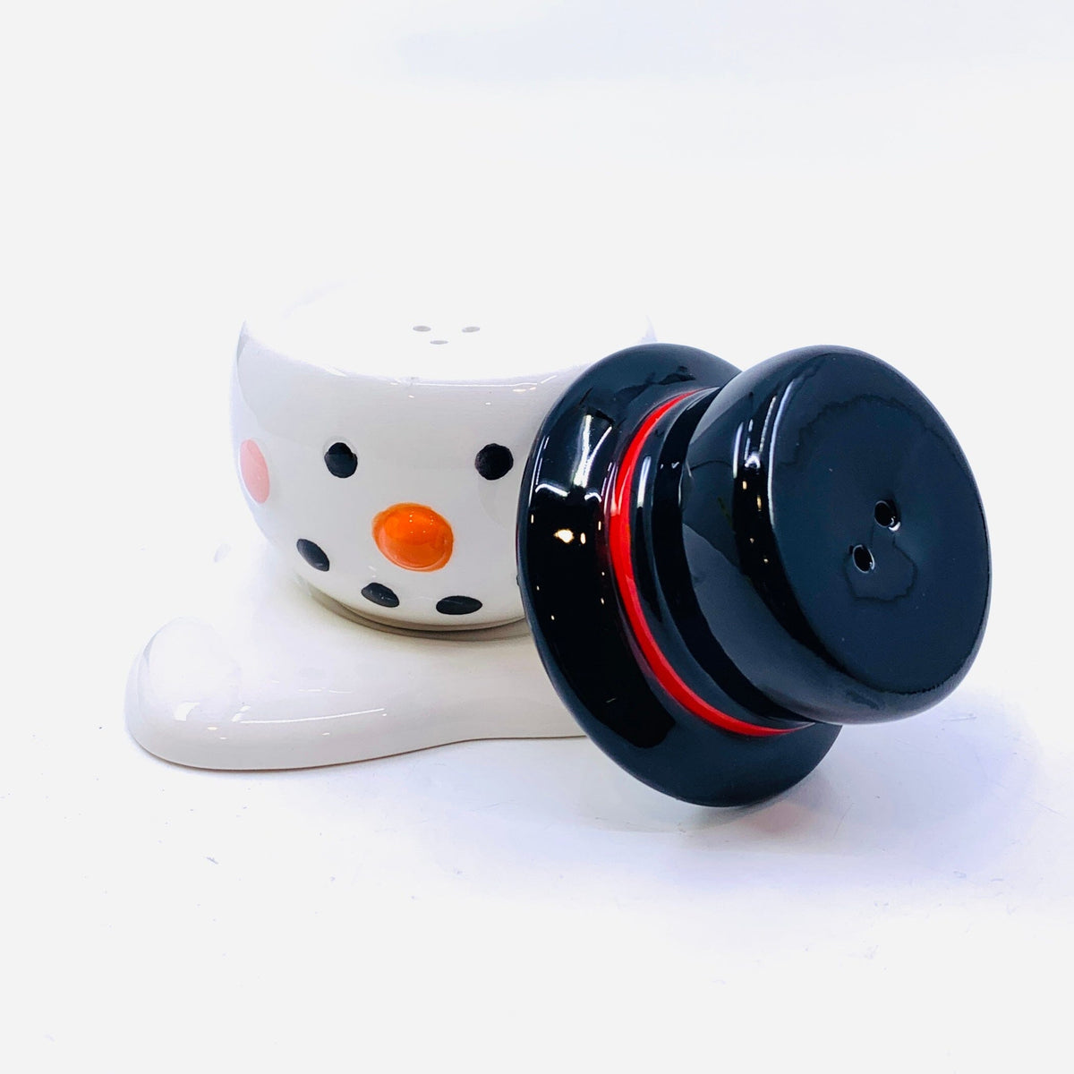 Melted Snowman Salt &amp; Pepper Shakers Transpac 