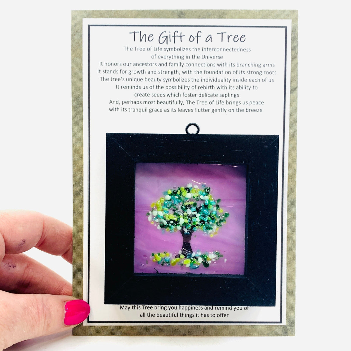 Fused Glass Tree of Life Shadow Box 119 Decor Glimmer Glass Gifts 