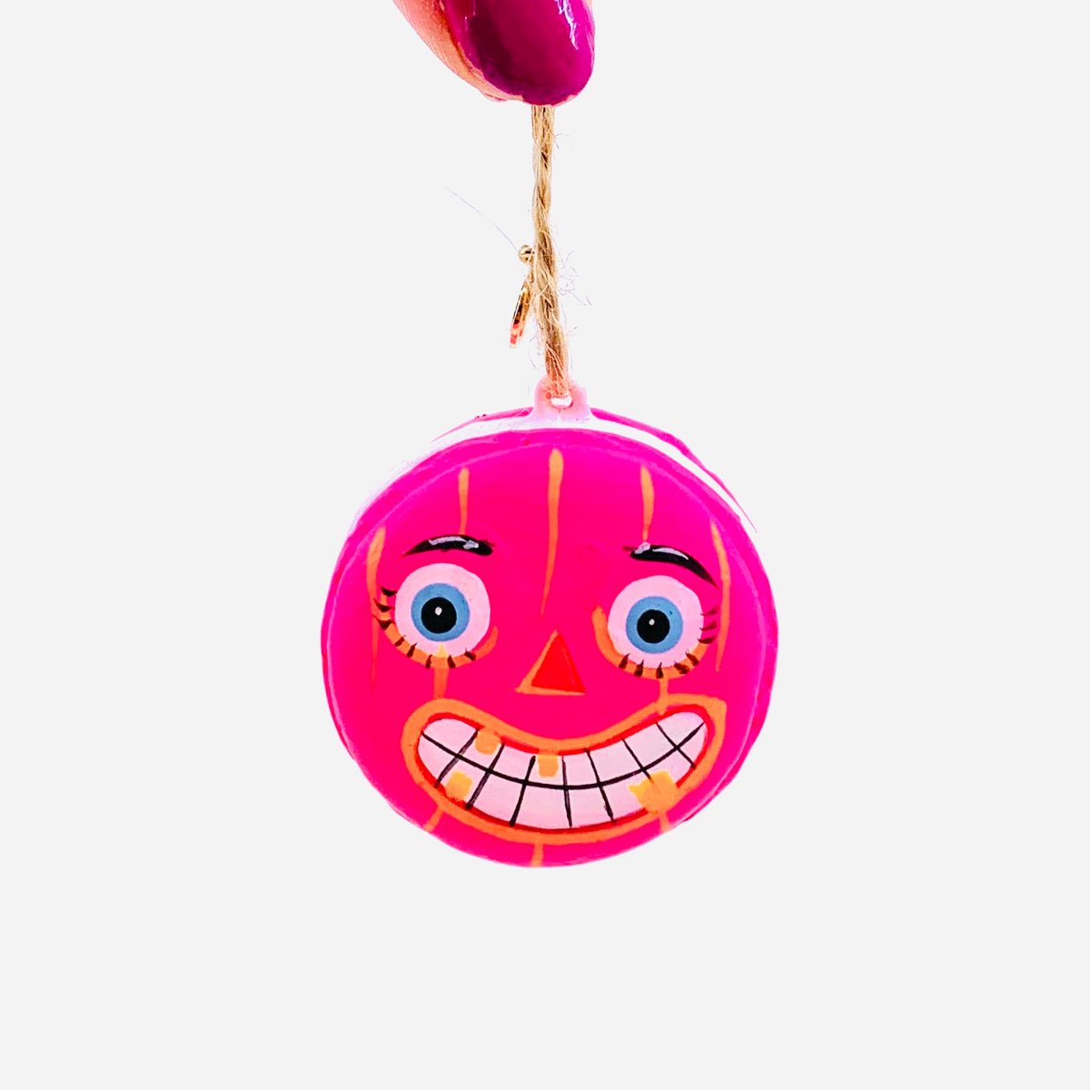 Fun Halloween Macaron Ornaments, Pink