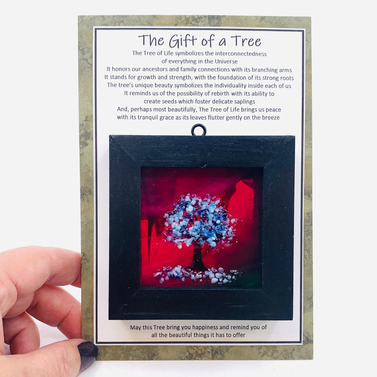 Fused Glass Tree of Life Shadow Box  215