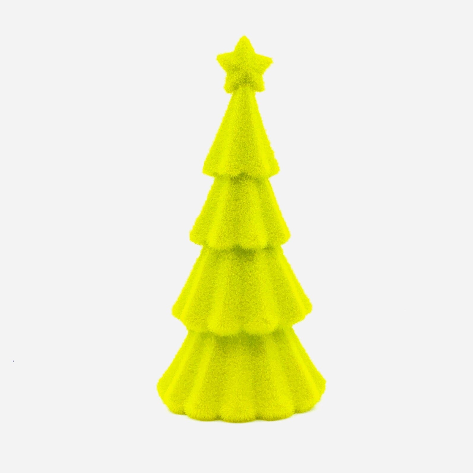 Flocked Trees Decor One Hundred 80 Degrees Lime Small 