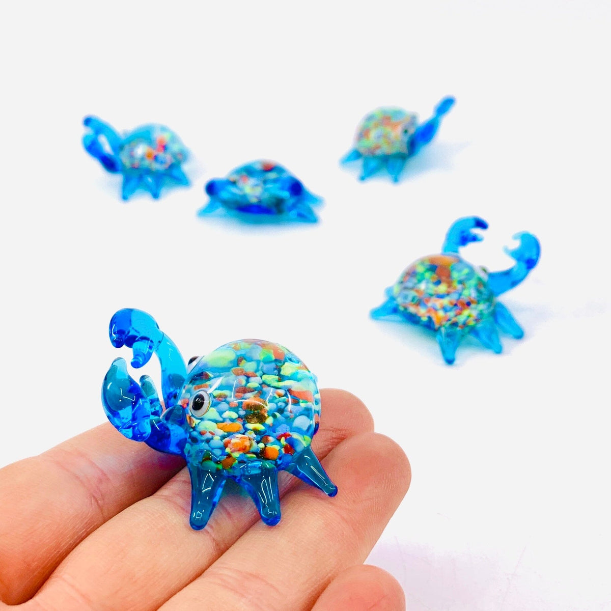 Glass Fiesta Crab 84 Miniature Chesapeake Bay 