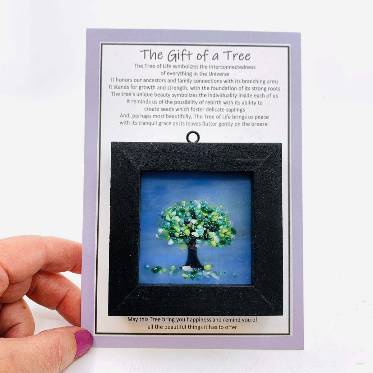 Fused Glass Tree of Life Shadow Box 8