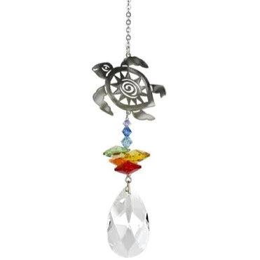 Crystal Fantasy Turtle Suncatcher, 17 Woodstock Chimes 